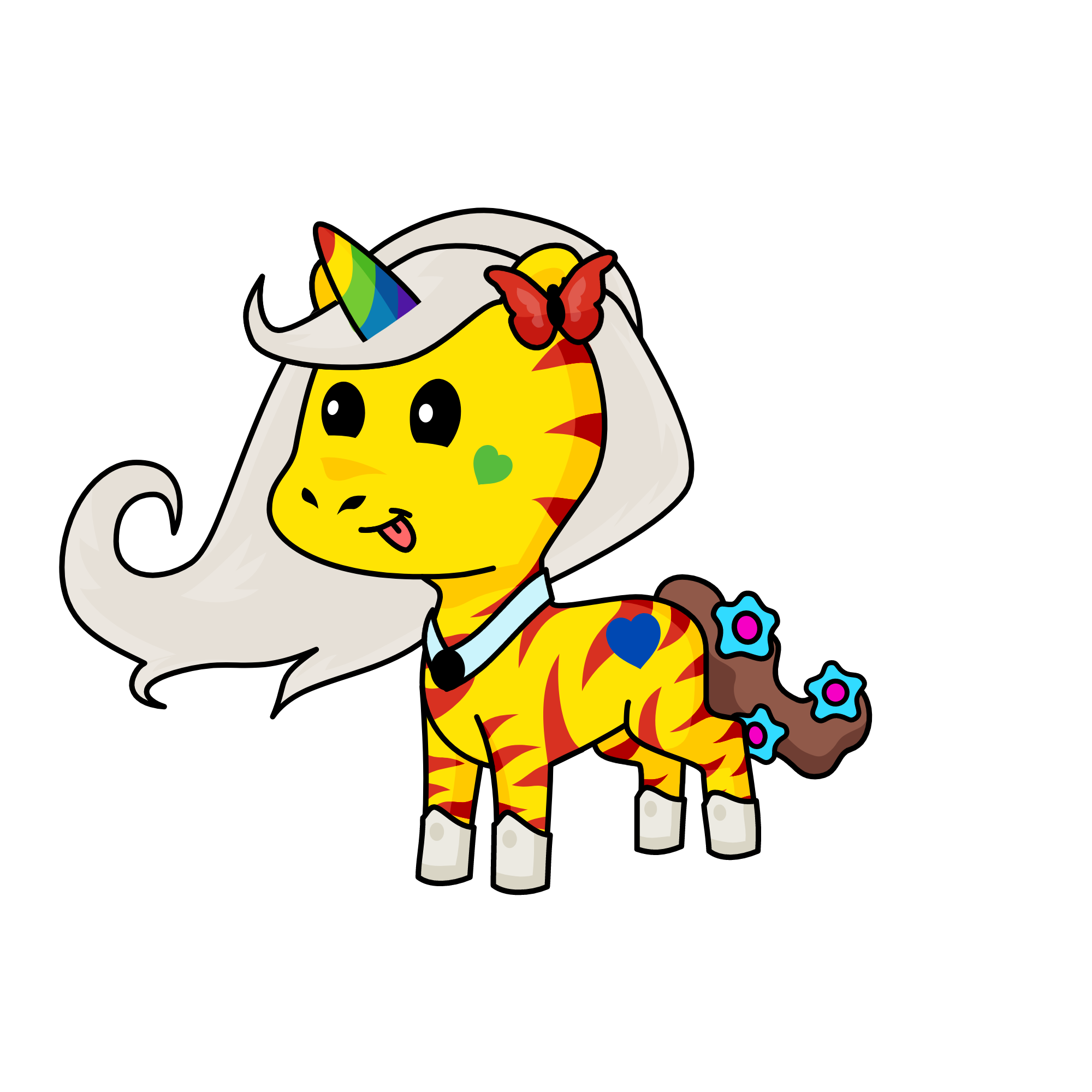 red pie, the unicorn