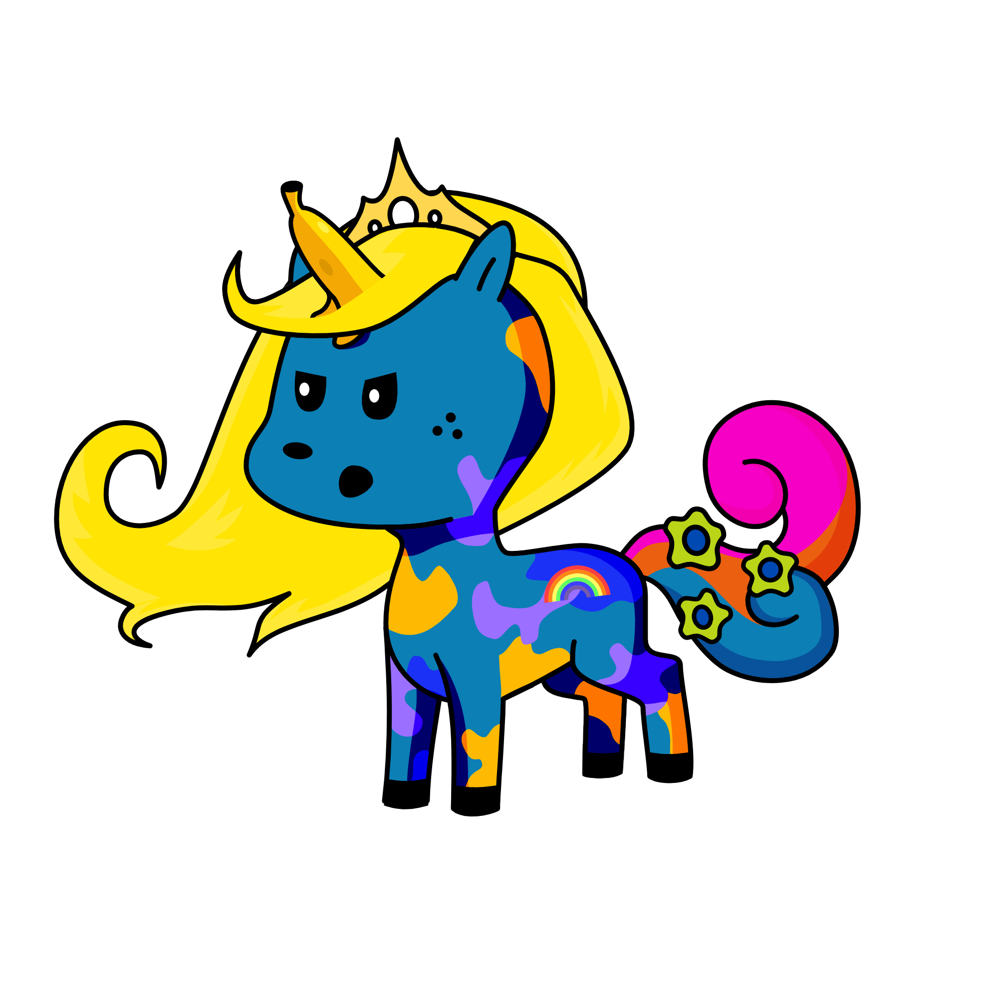 Rainbow dash, the unicorn