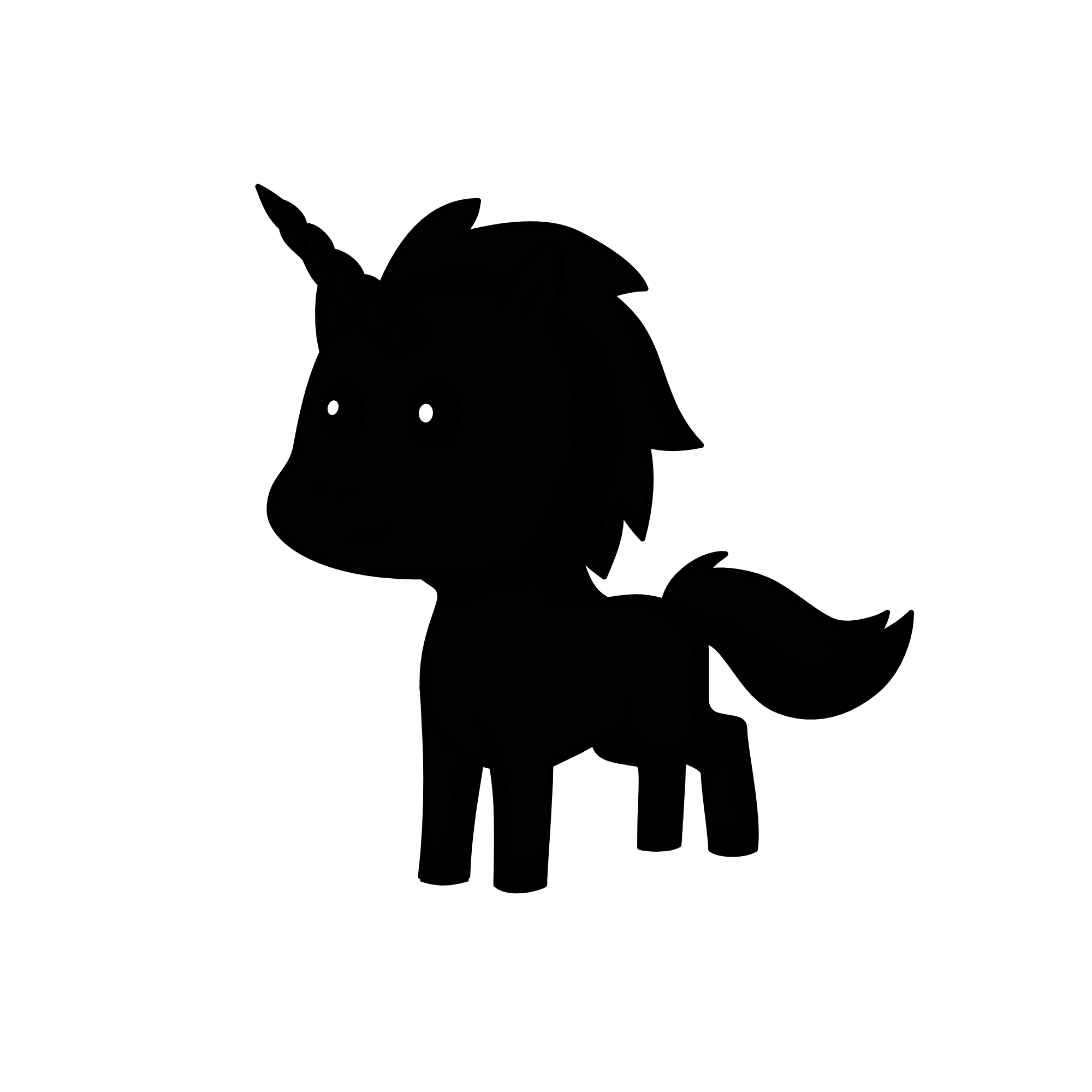 Dark Shadow, the unicorn