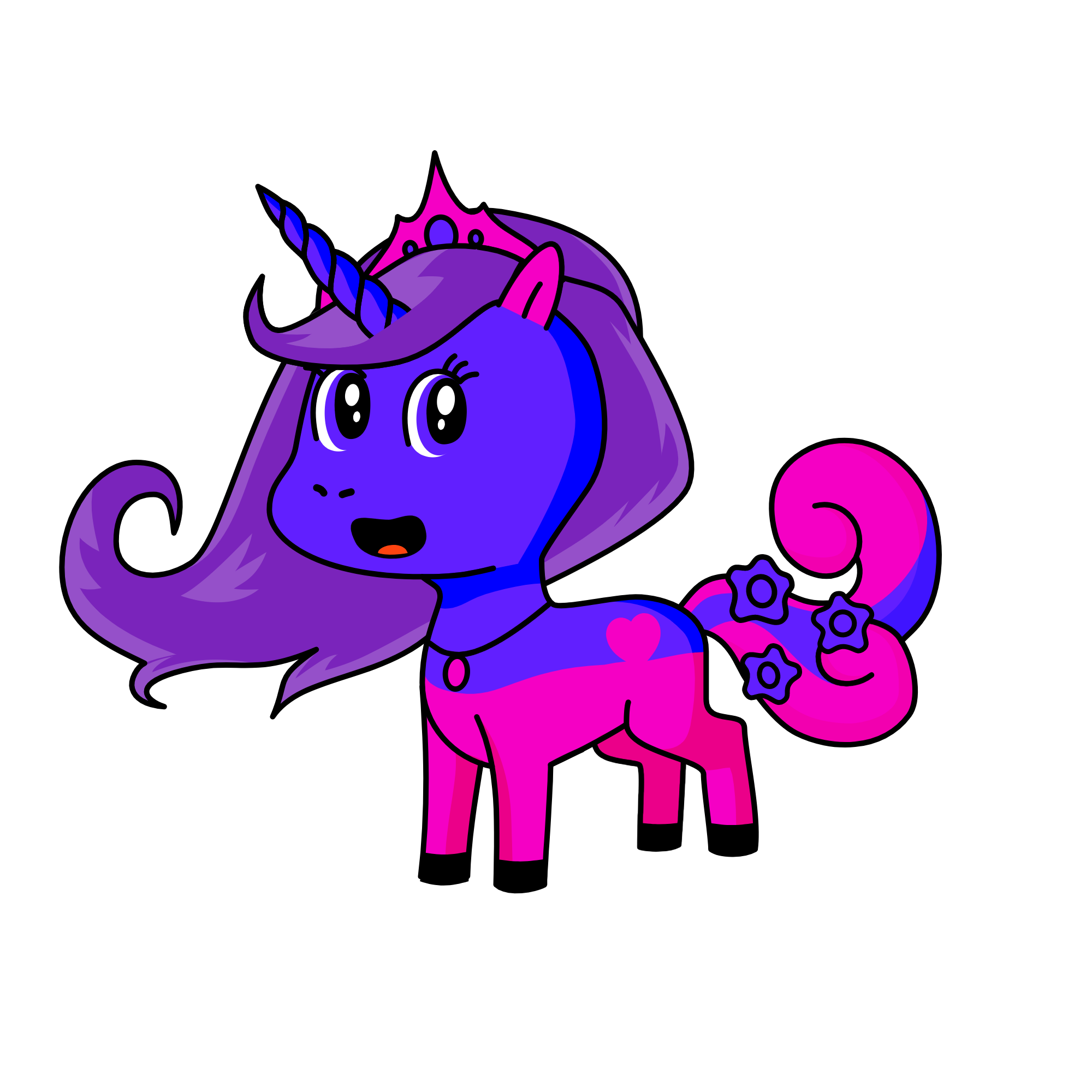 rain bow, the unicorn