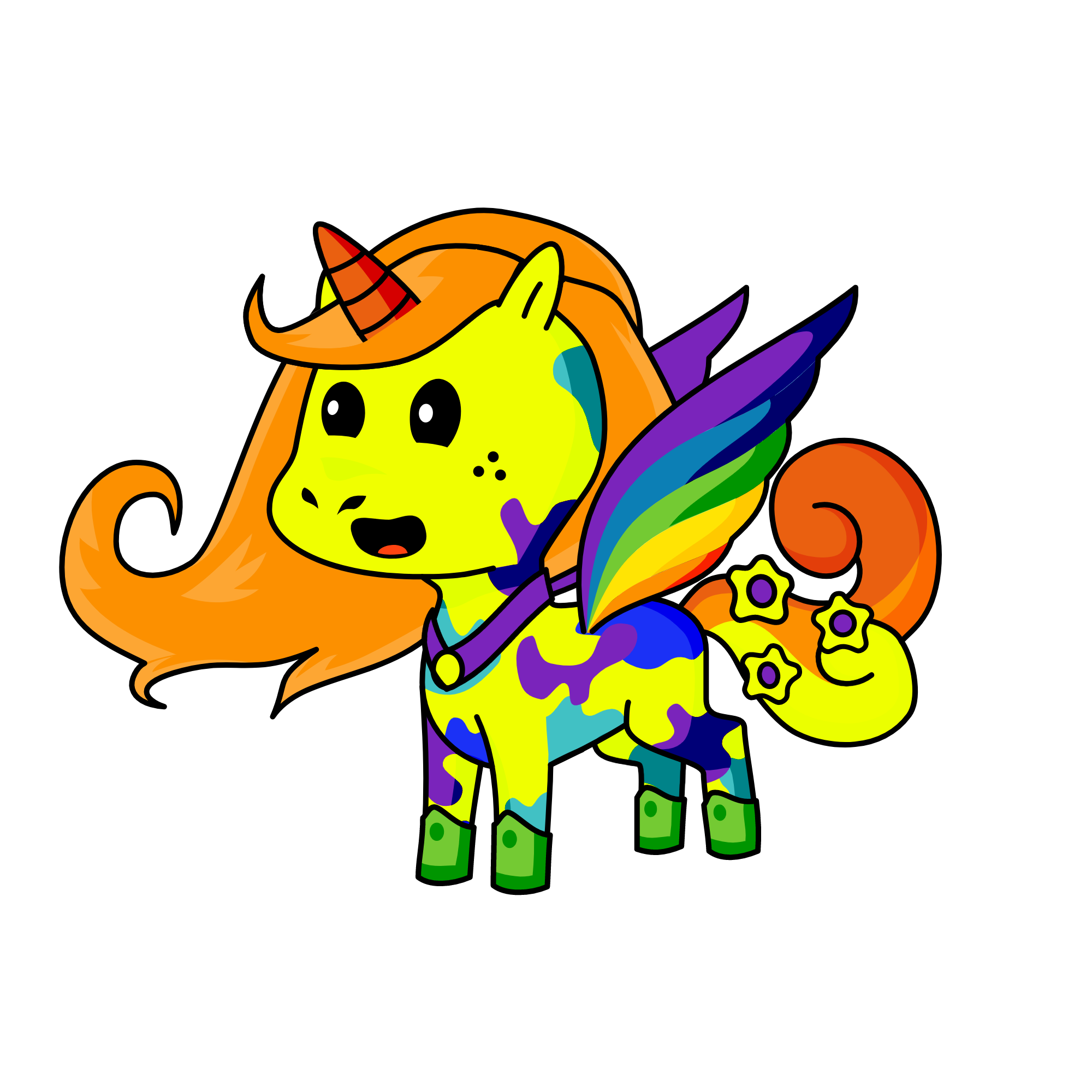 Rainbow, the unicorn
