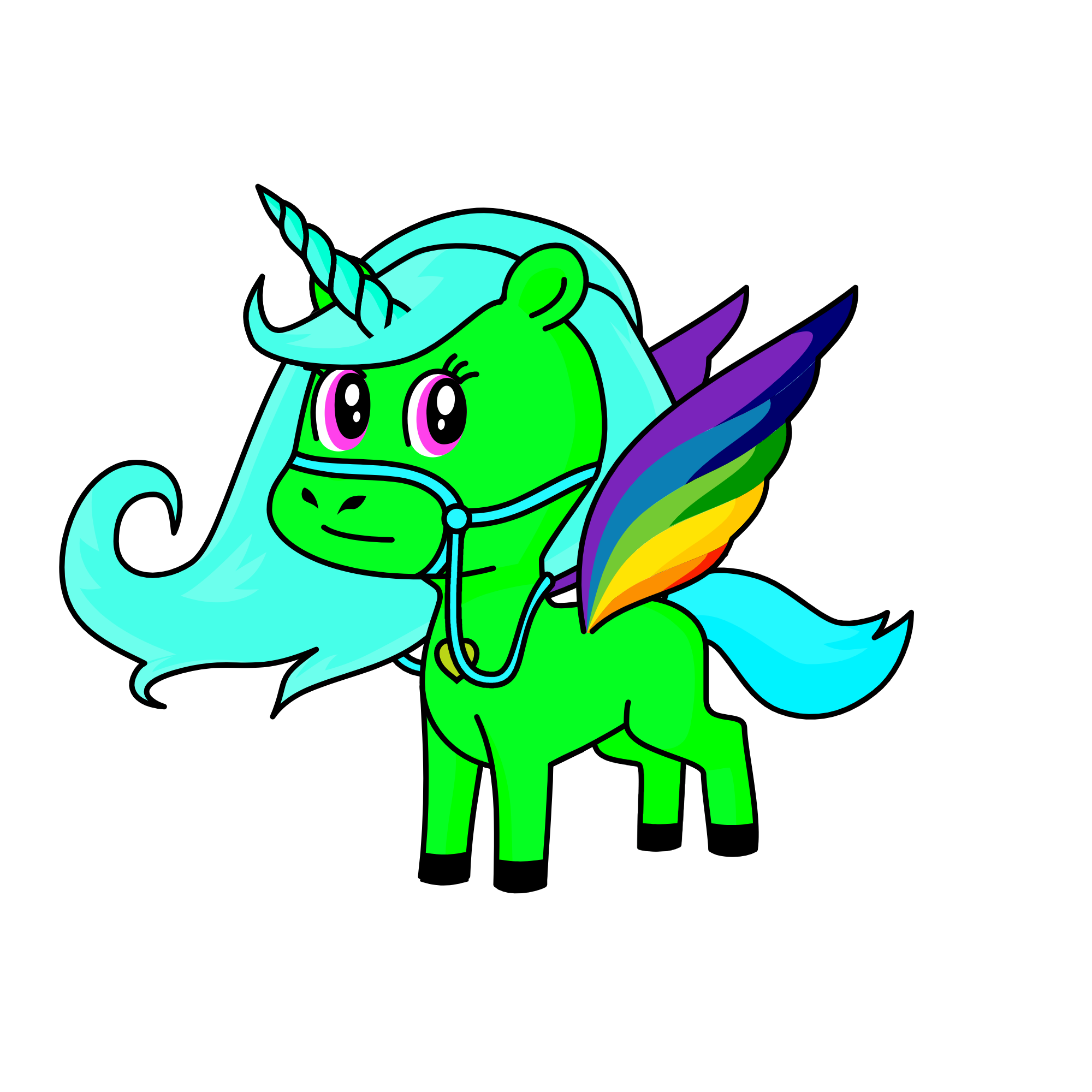 bluey, the unicorn