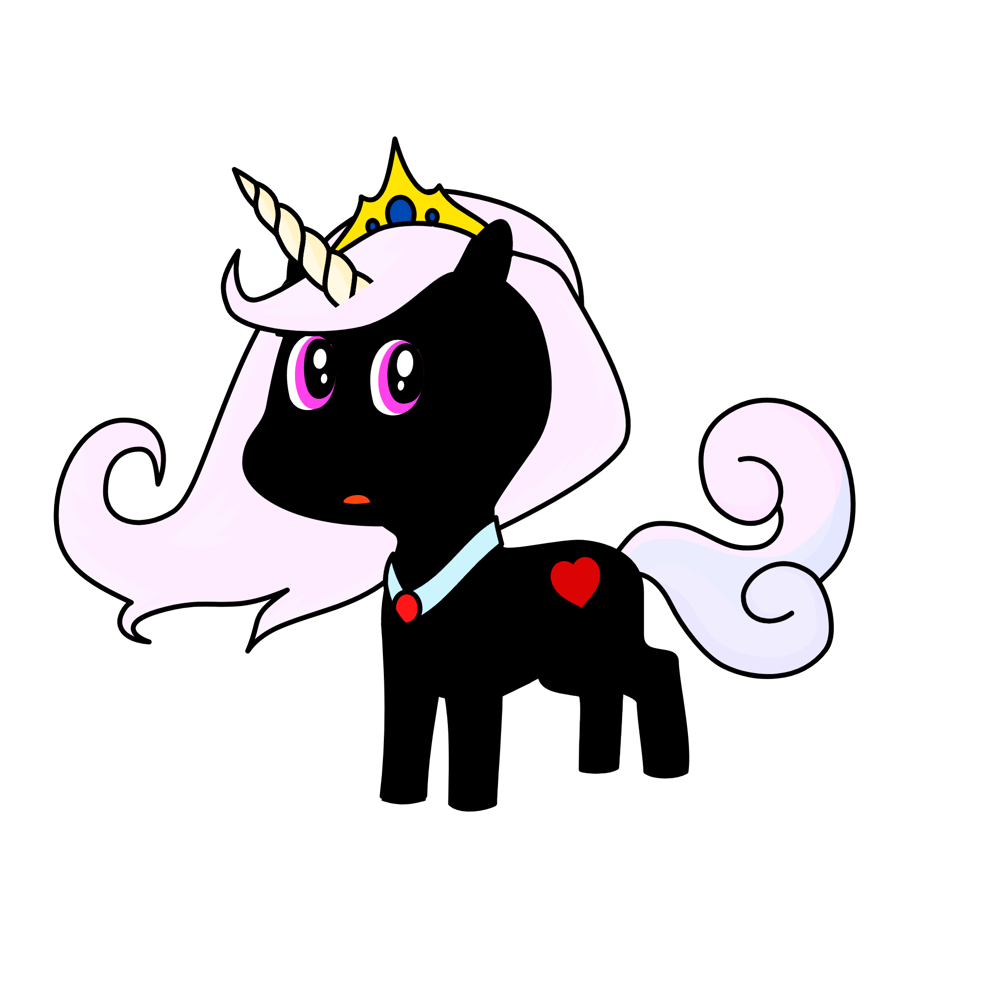 The Princess of Darkness, the unicorn