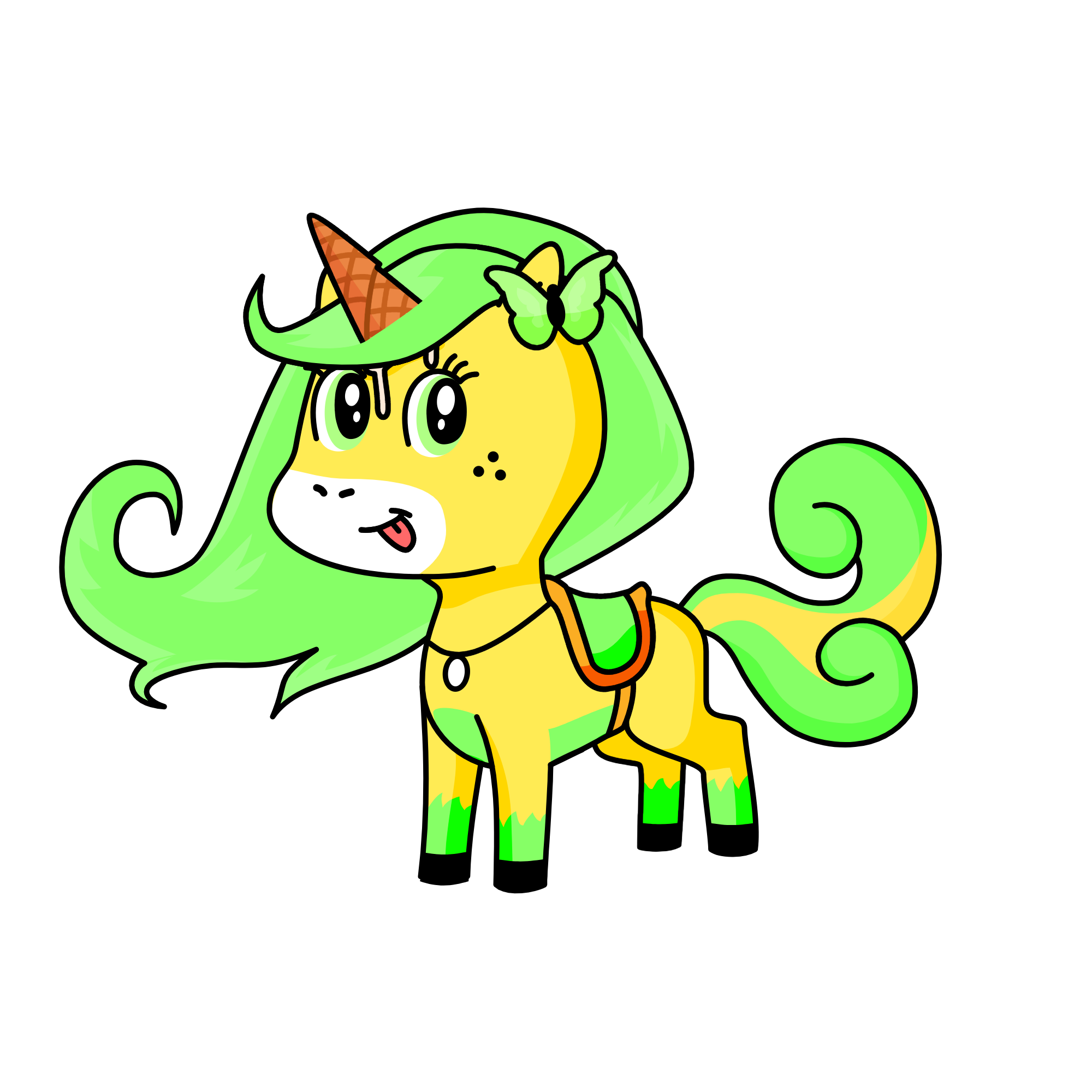 Lime, the unicorn