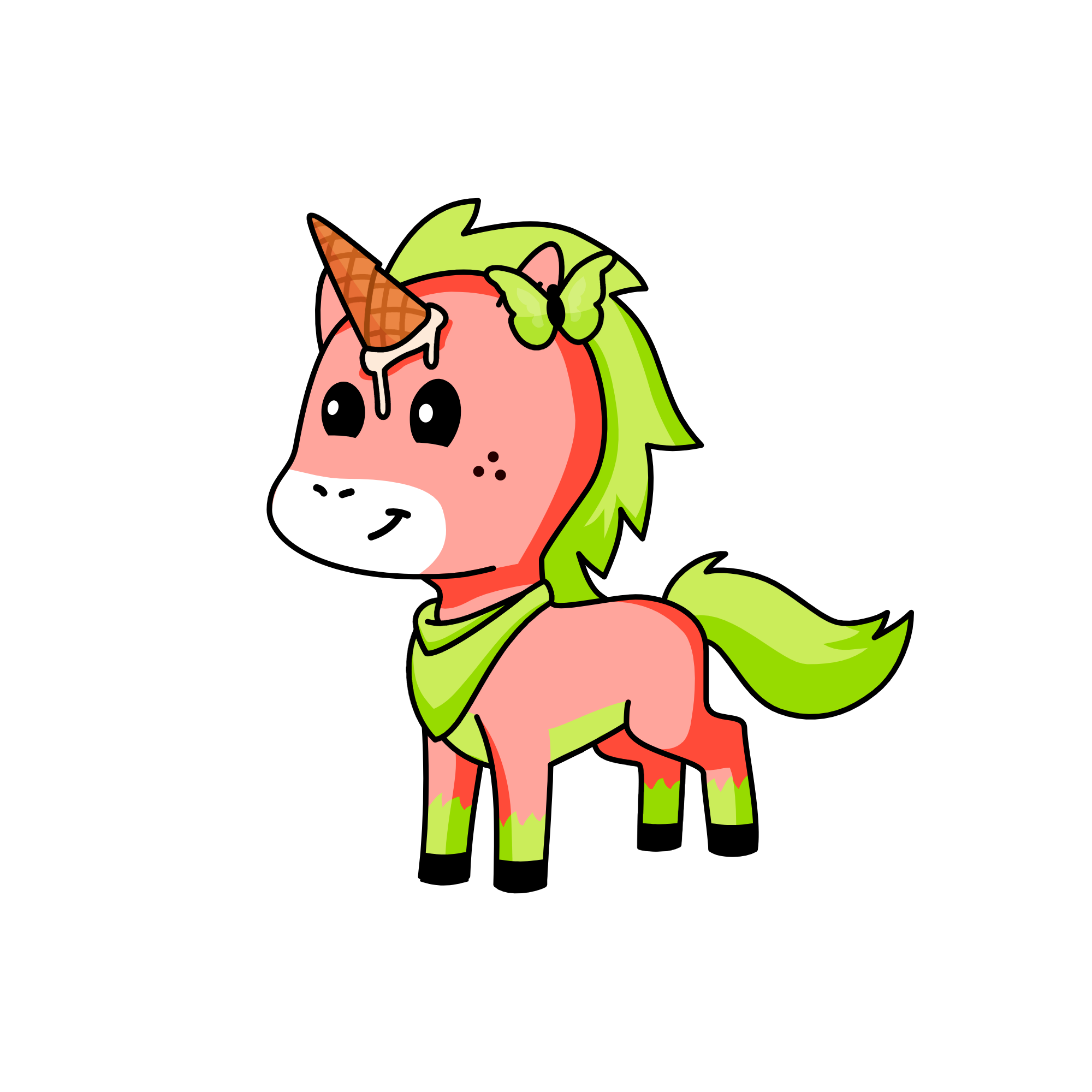 Strawberry, the unicorn
