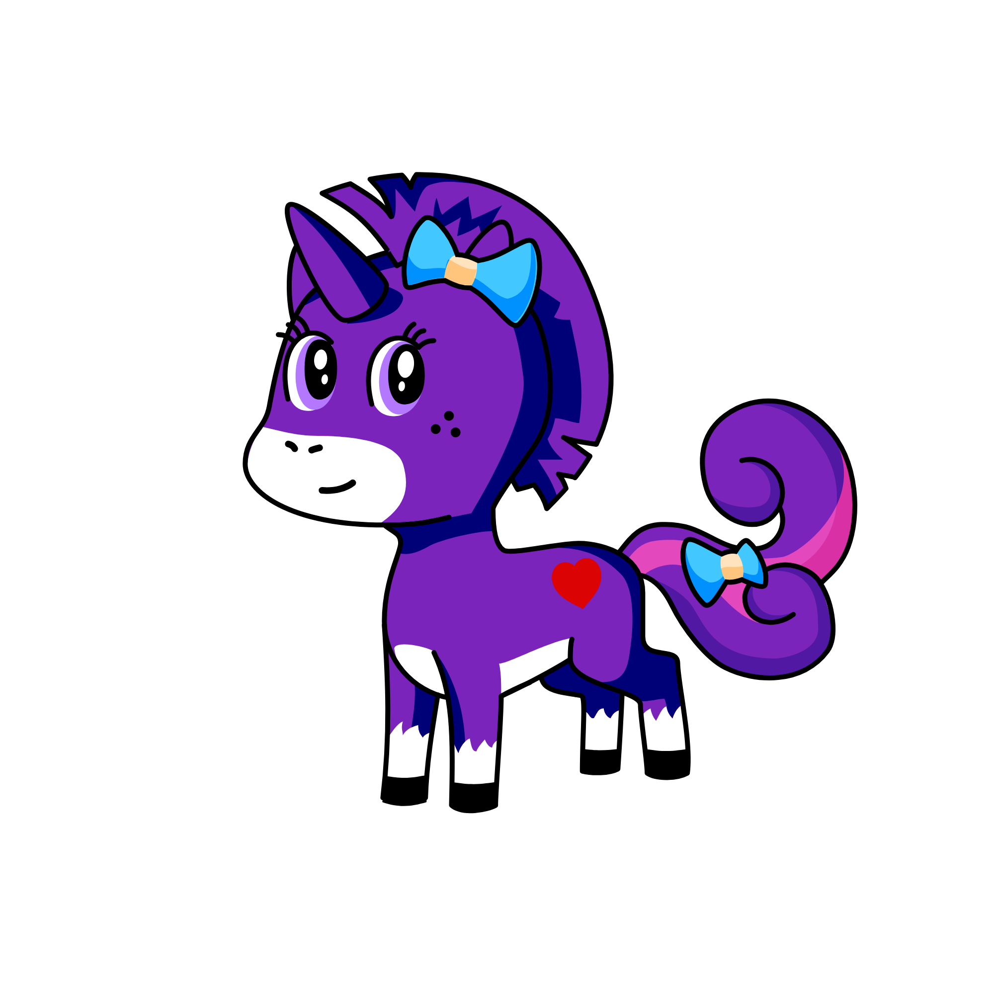 Plum, the unicorn