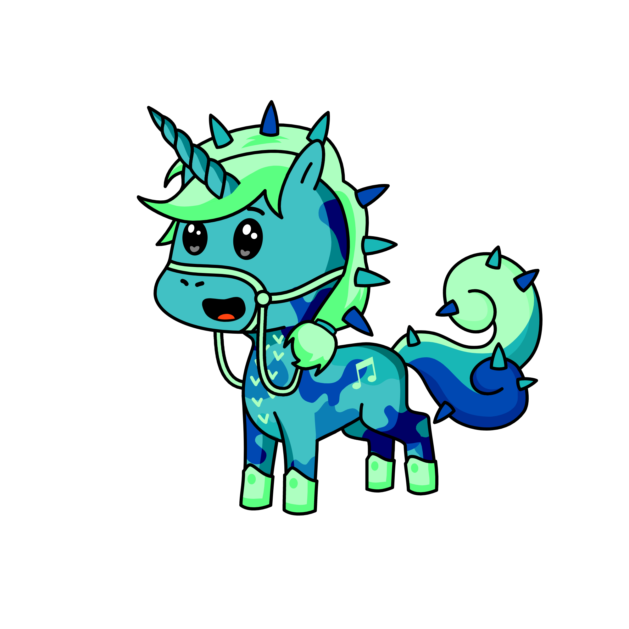 jet bule, the unicorn