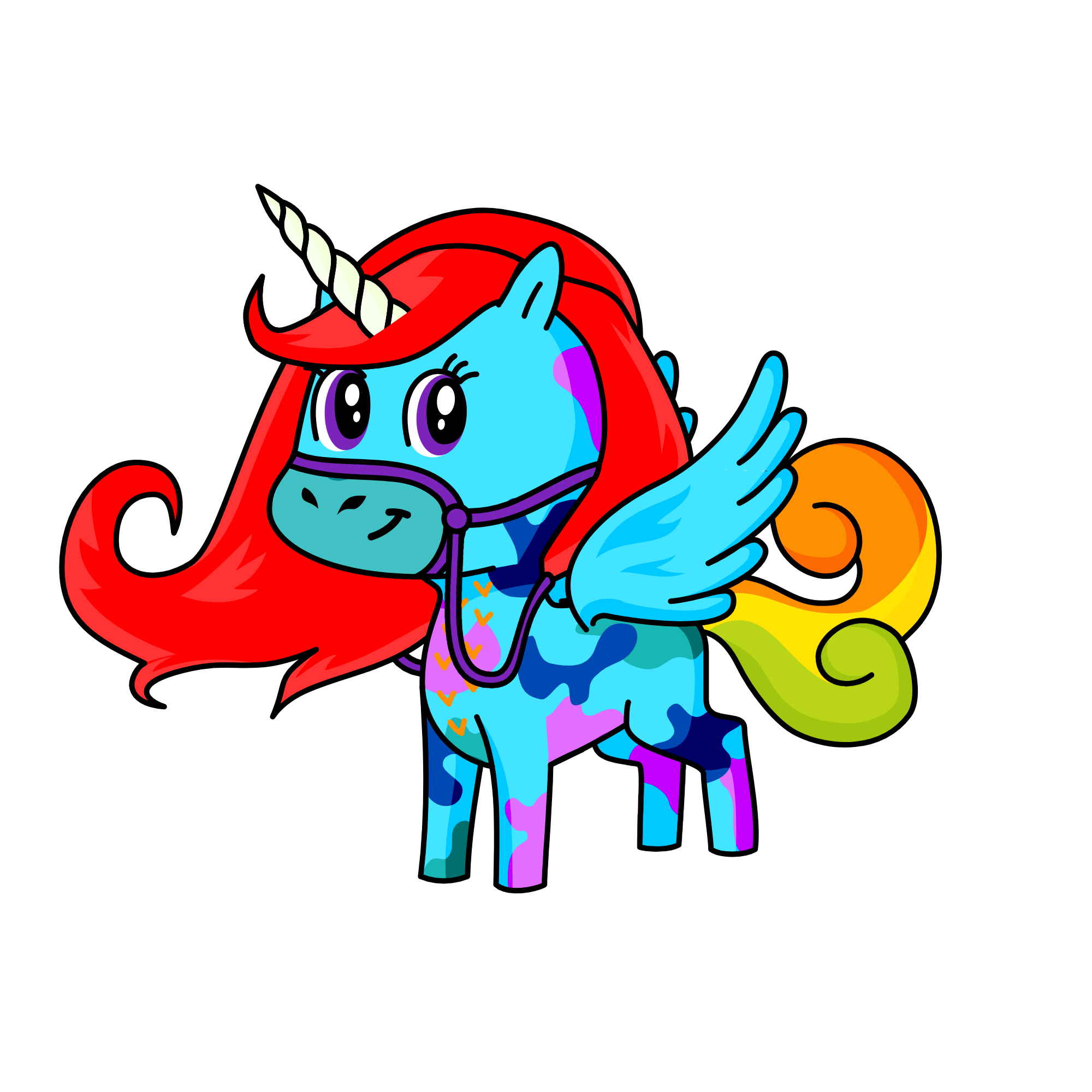 rainbow dash, the unicorn