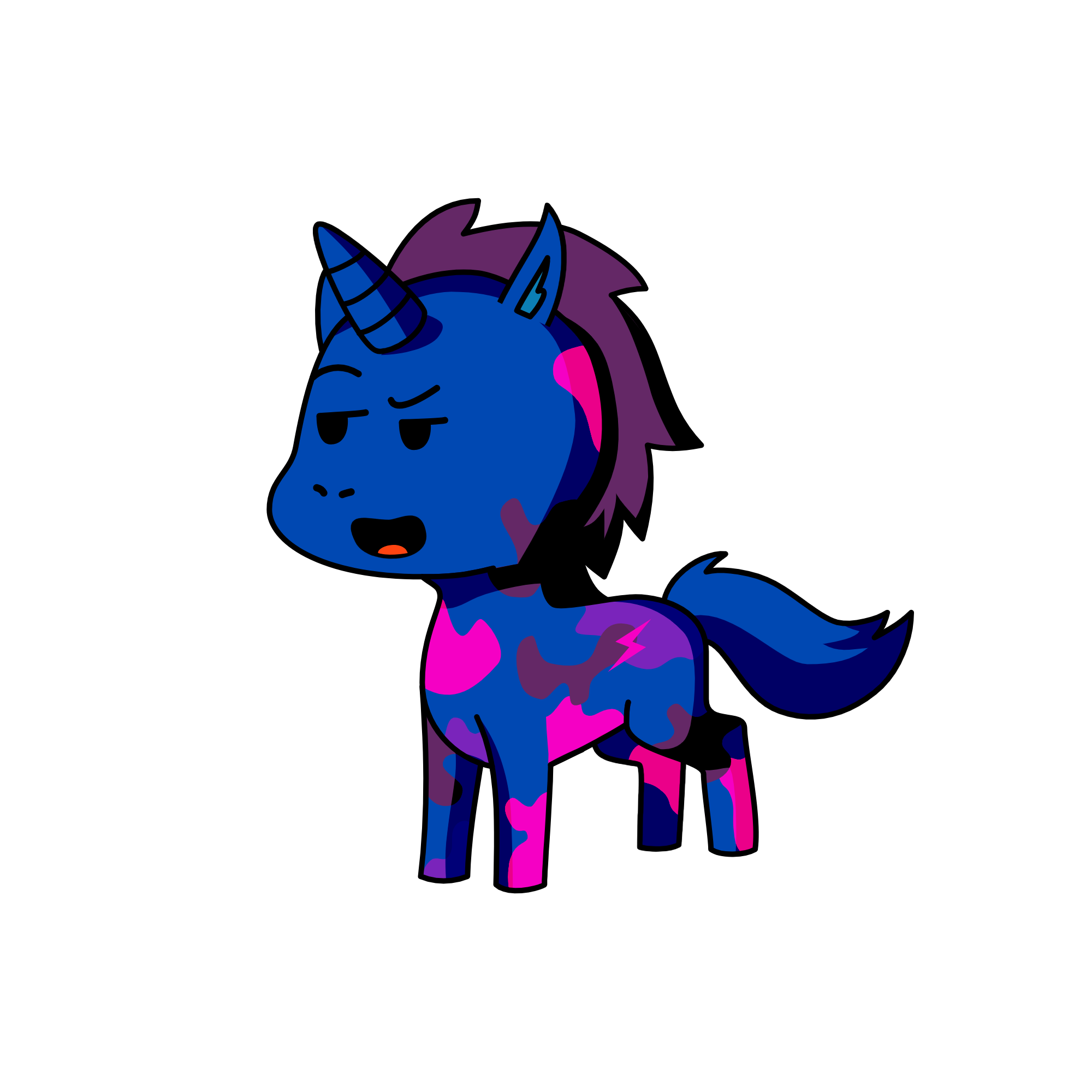 rainbowdash, the unicorn