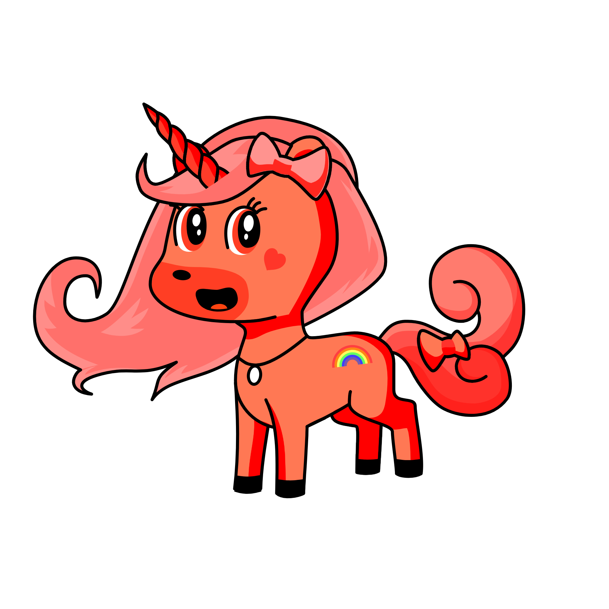 peach, the unicorn