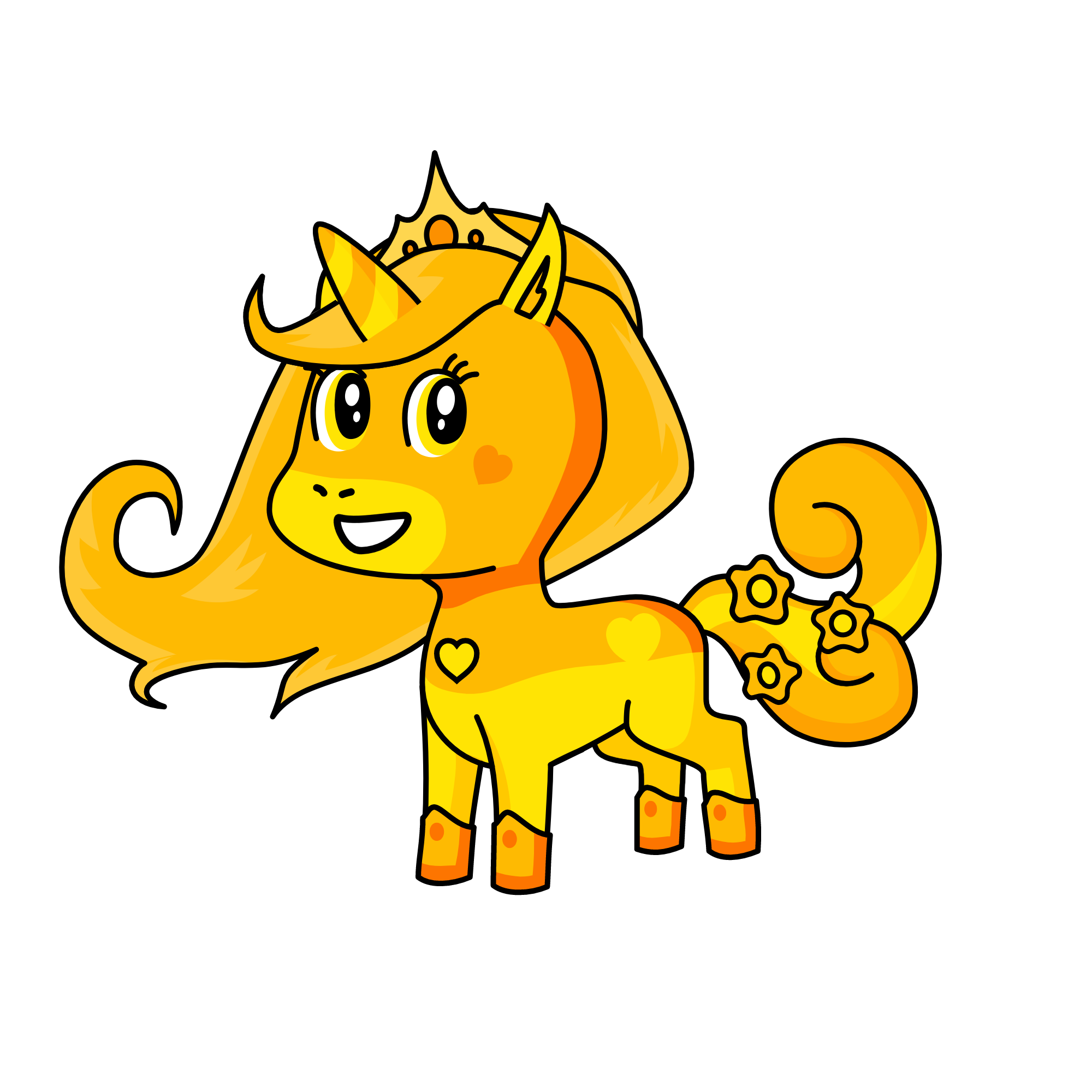 golden, the unicorn