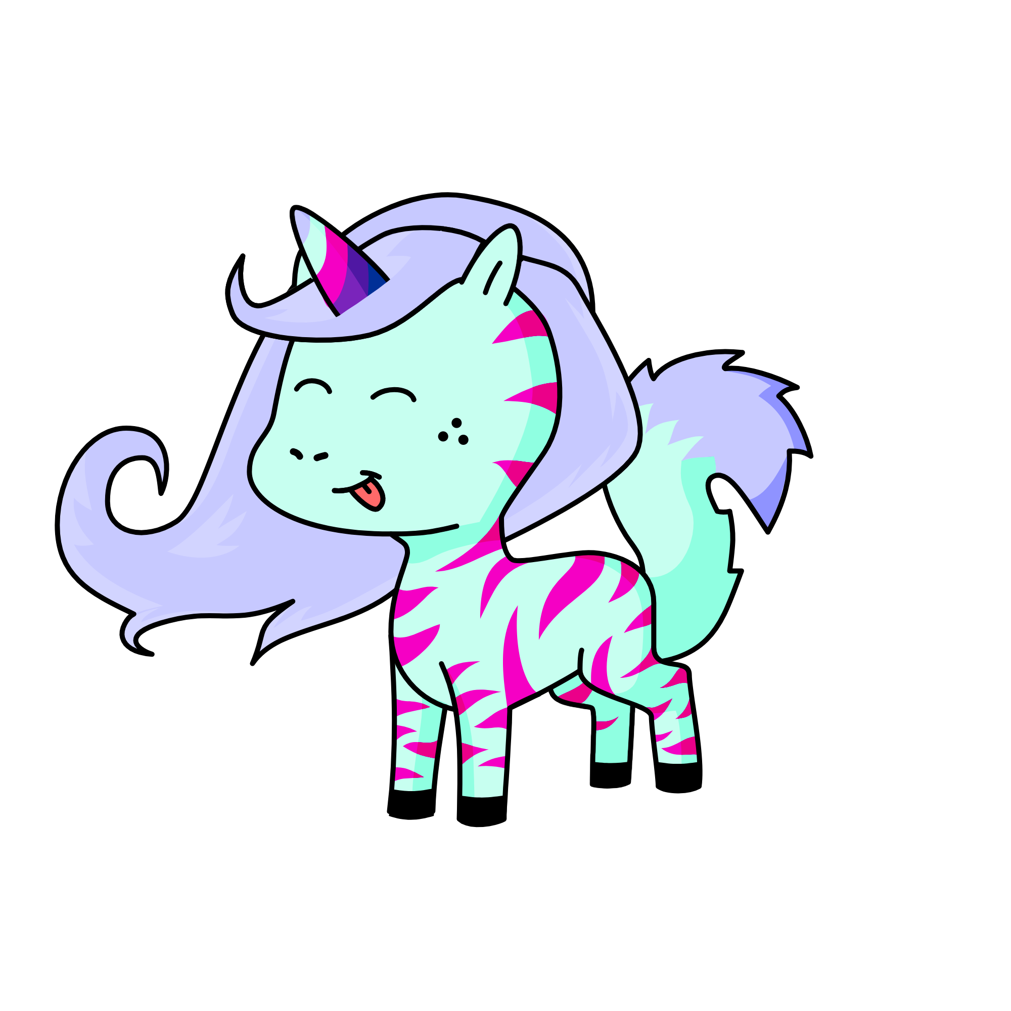 Tidiuse horse, the unicorn