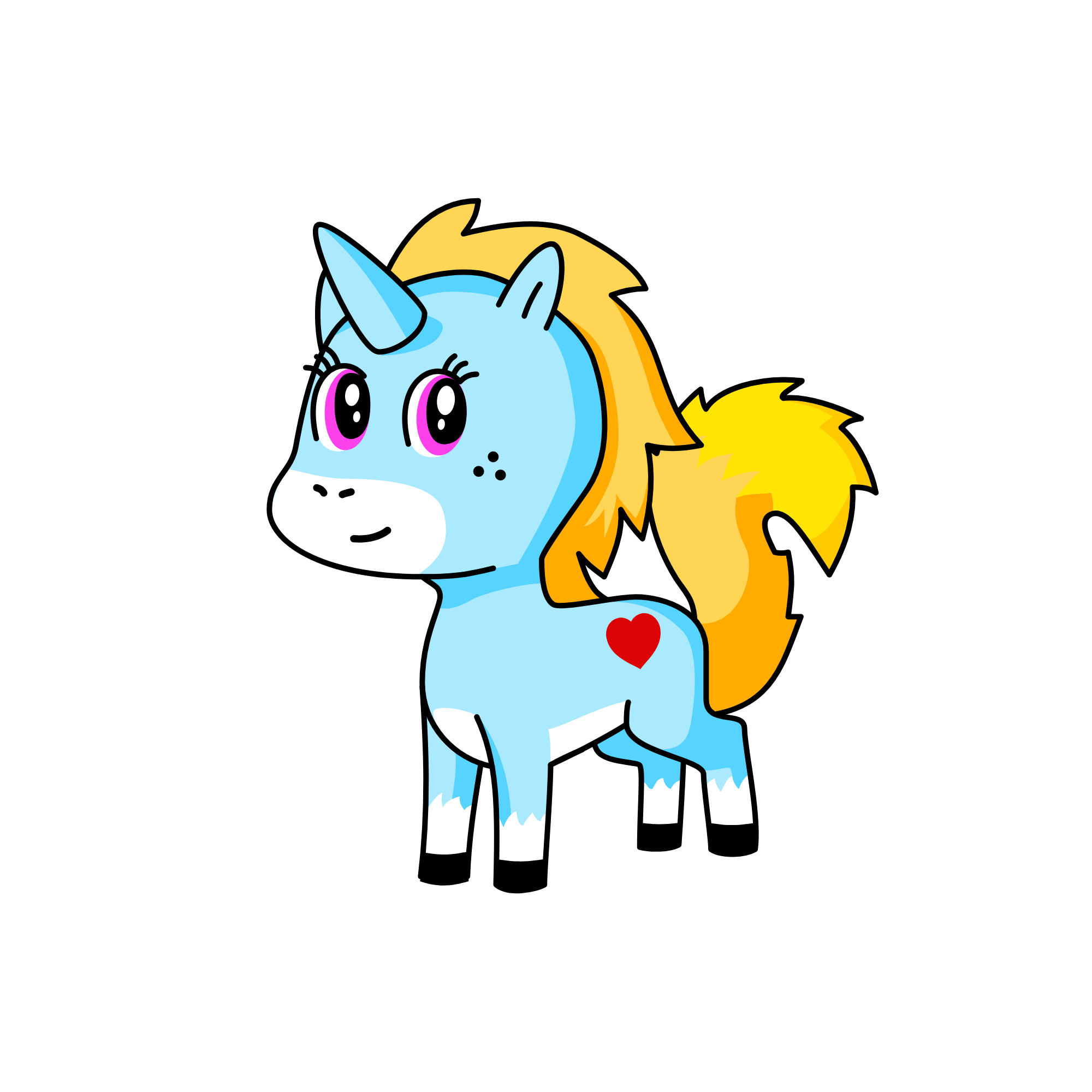 Bluebeery, the unicorn