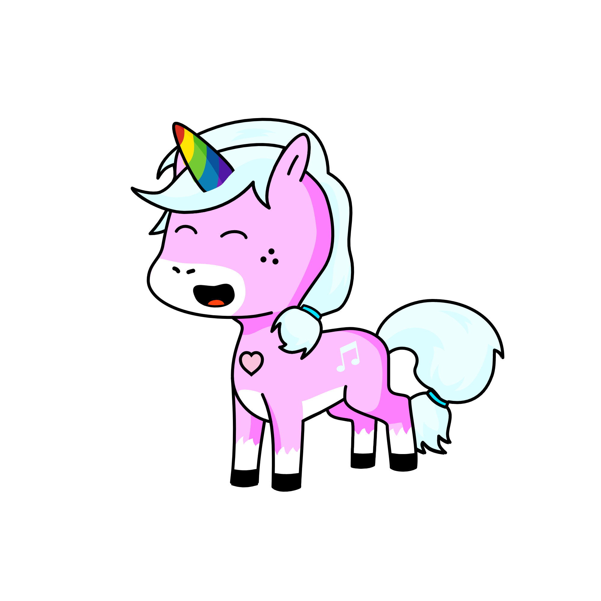 Happy Music Lafter, the unicorn
