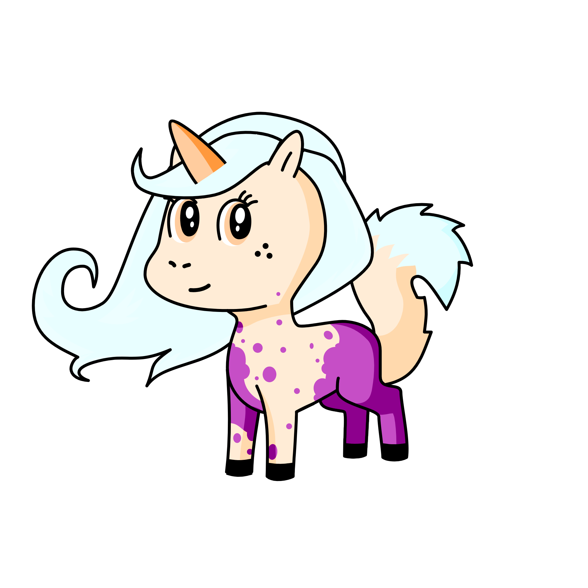 Wild Free Horse, the unicorn