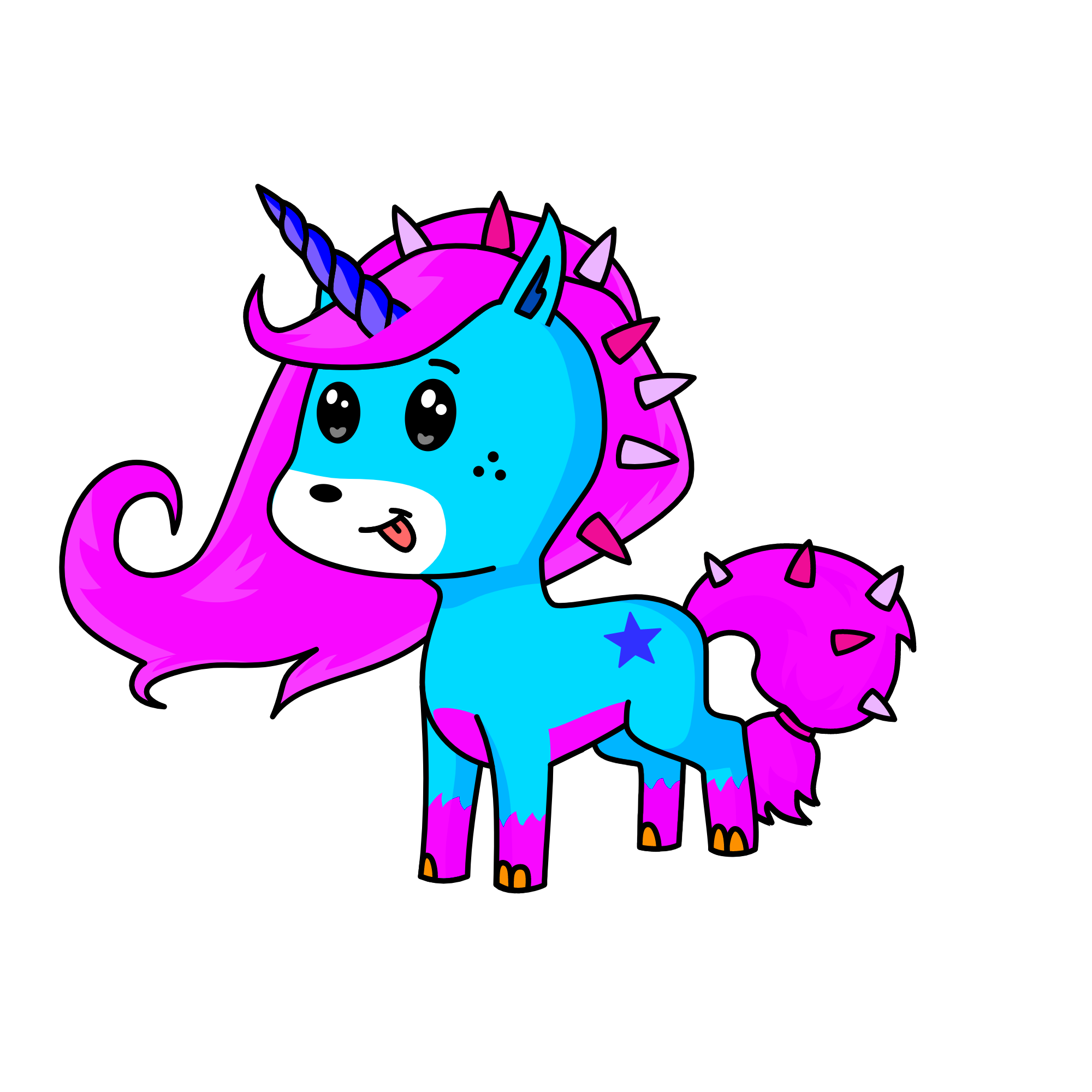 purple , the unicorn