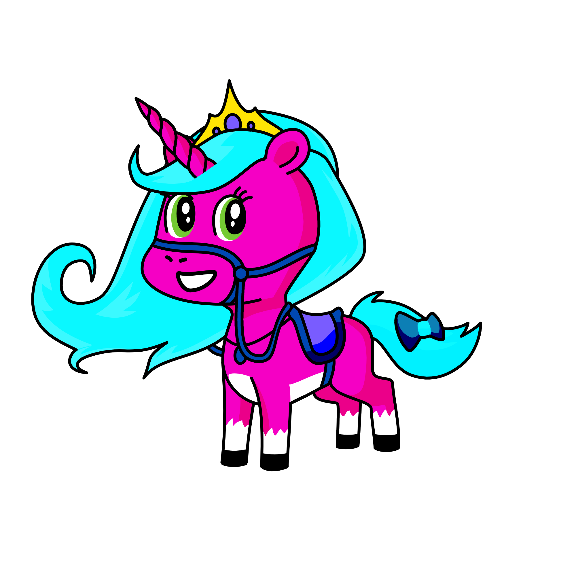 prinesse pink, the unicorn