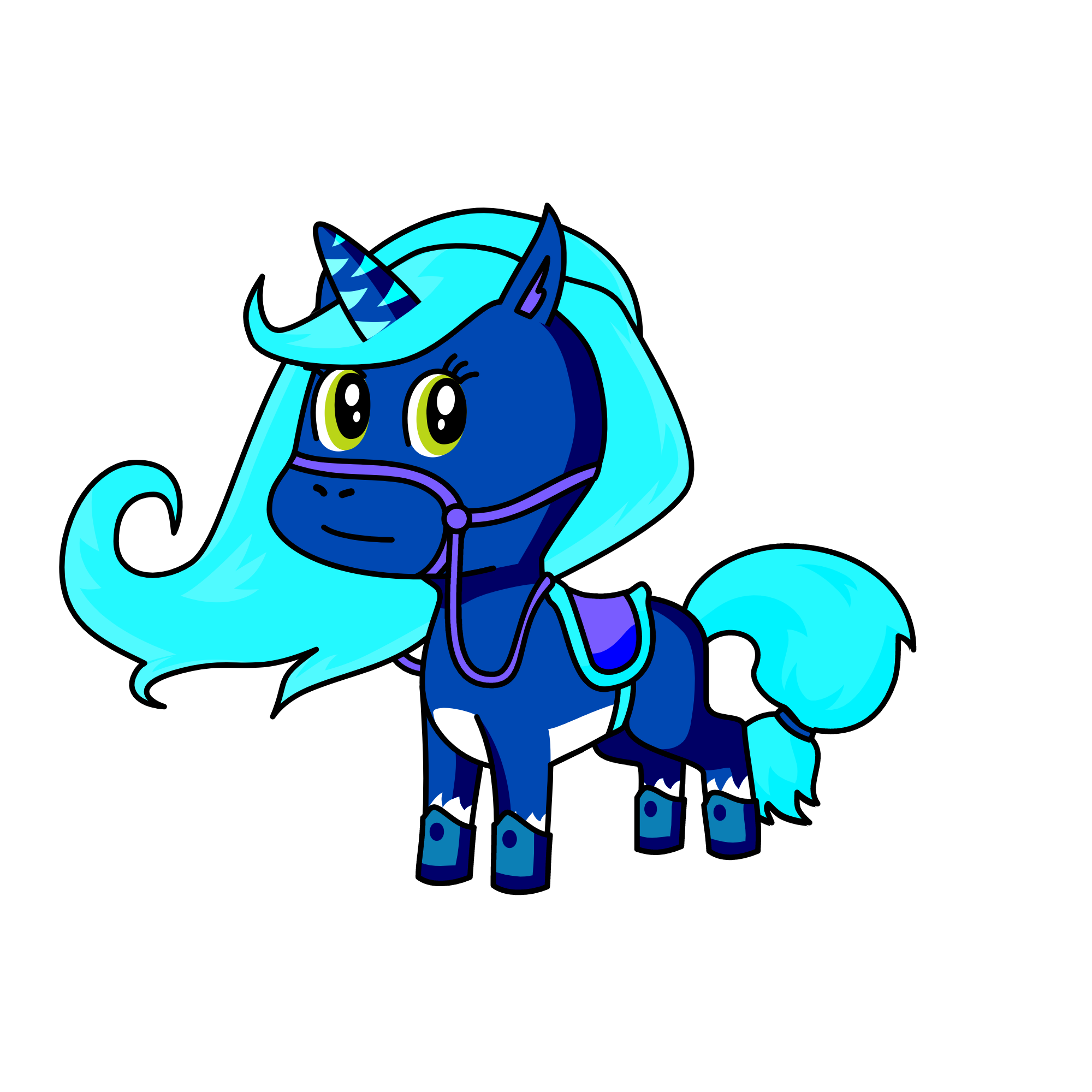 blue unie , the unicorn