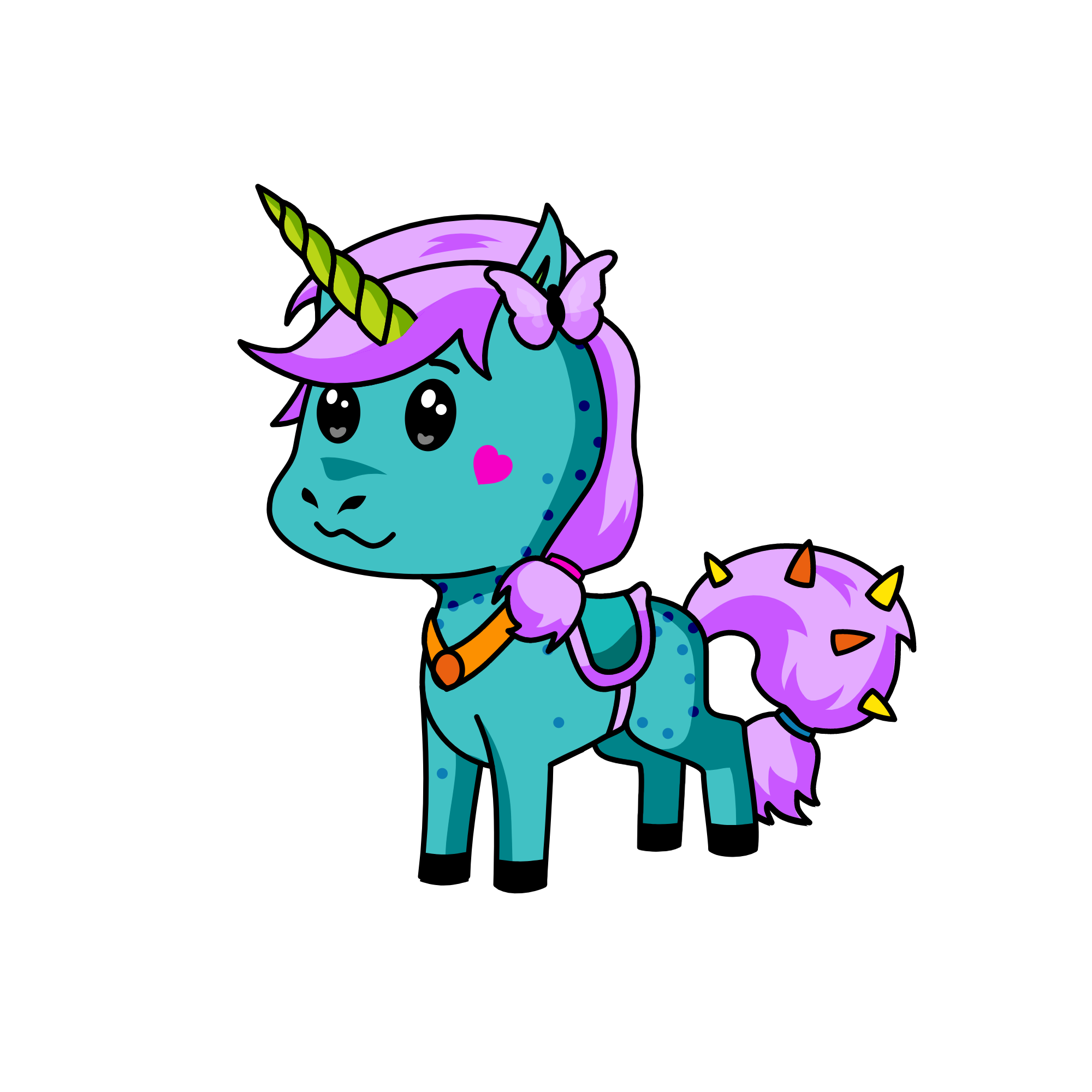 butterfly, the unicorn