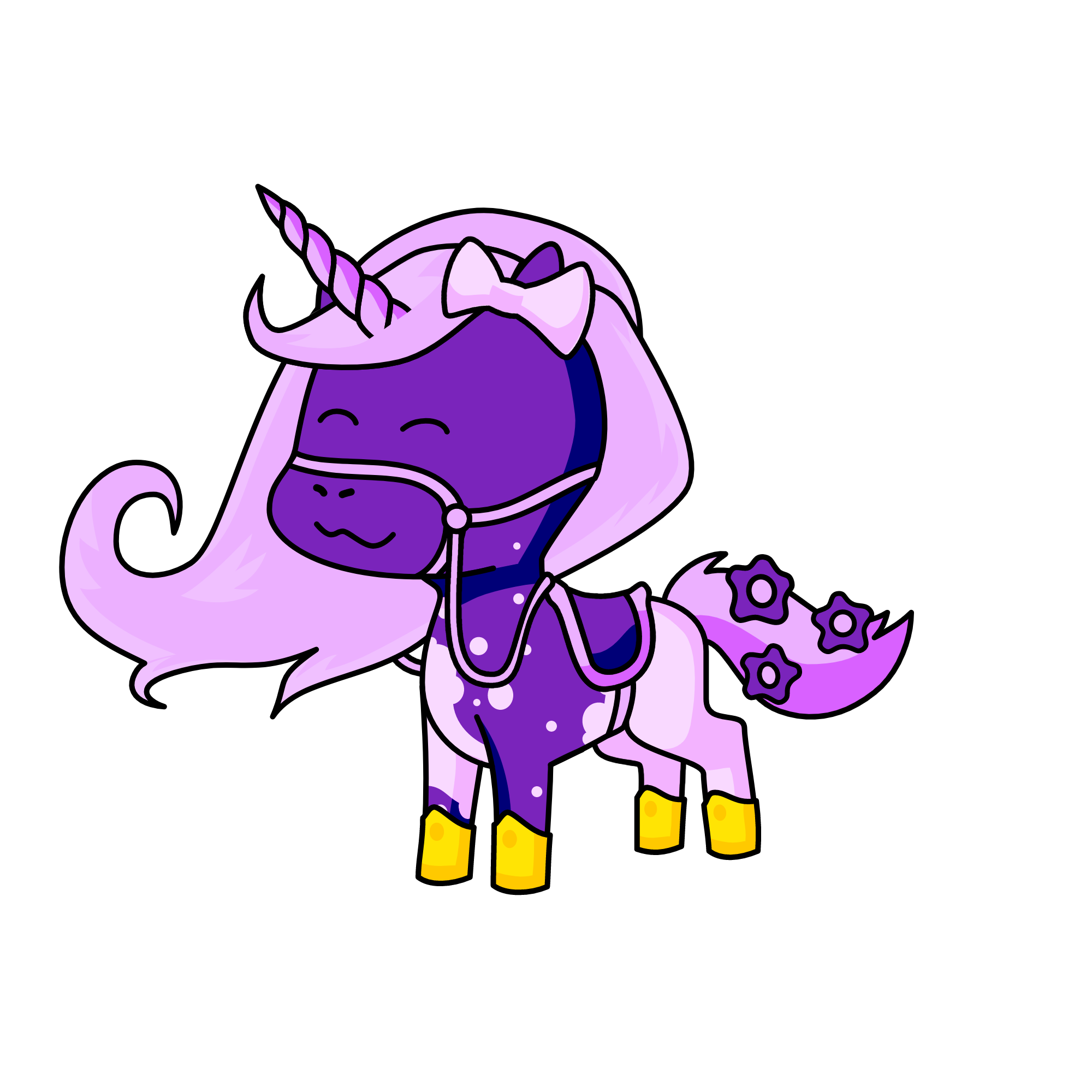 In duh sky, the unicorn