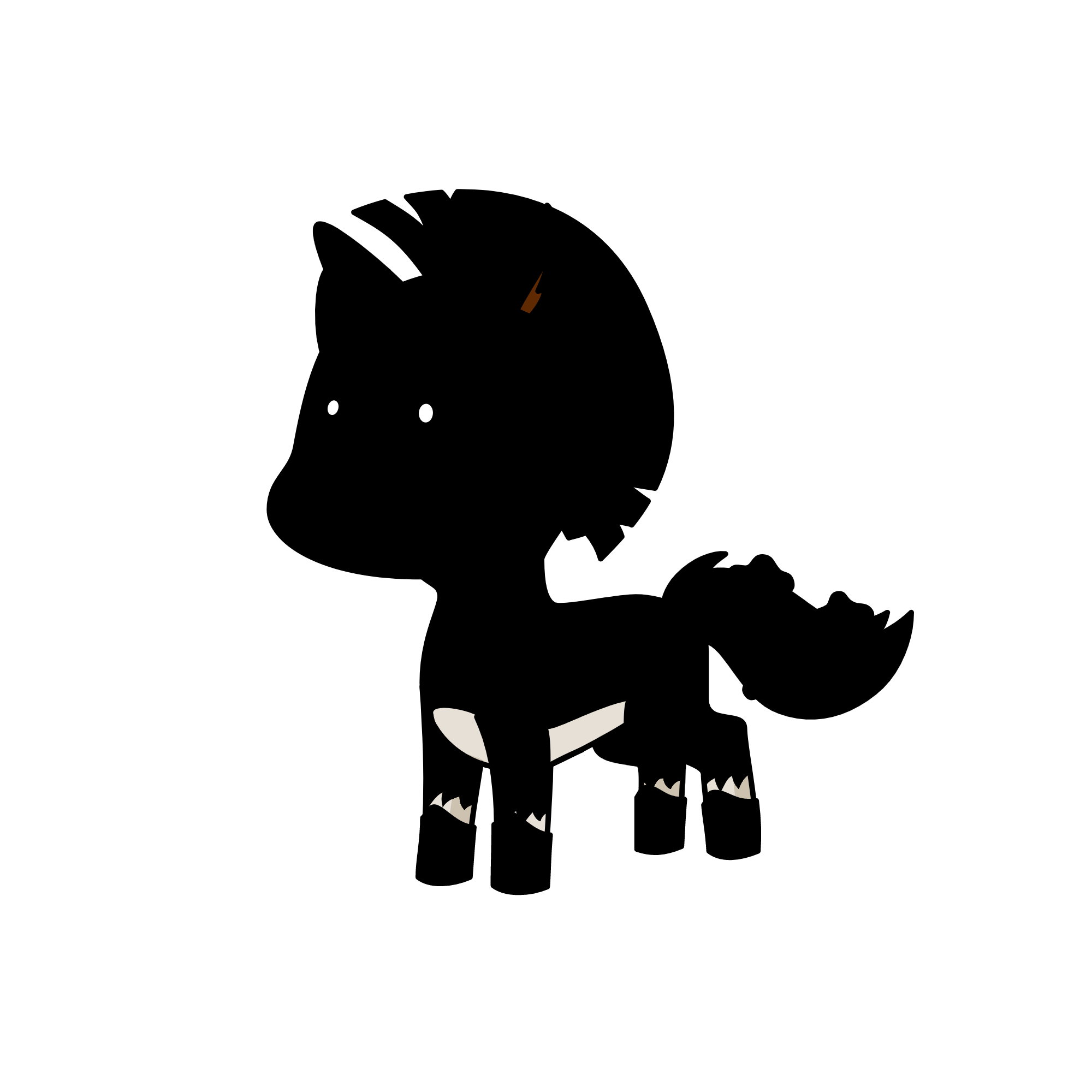 Blacky, the unicorn