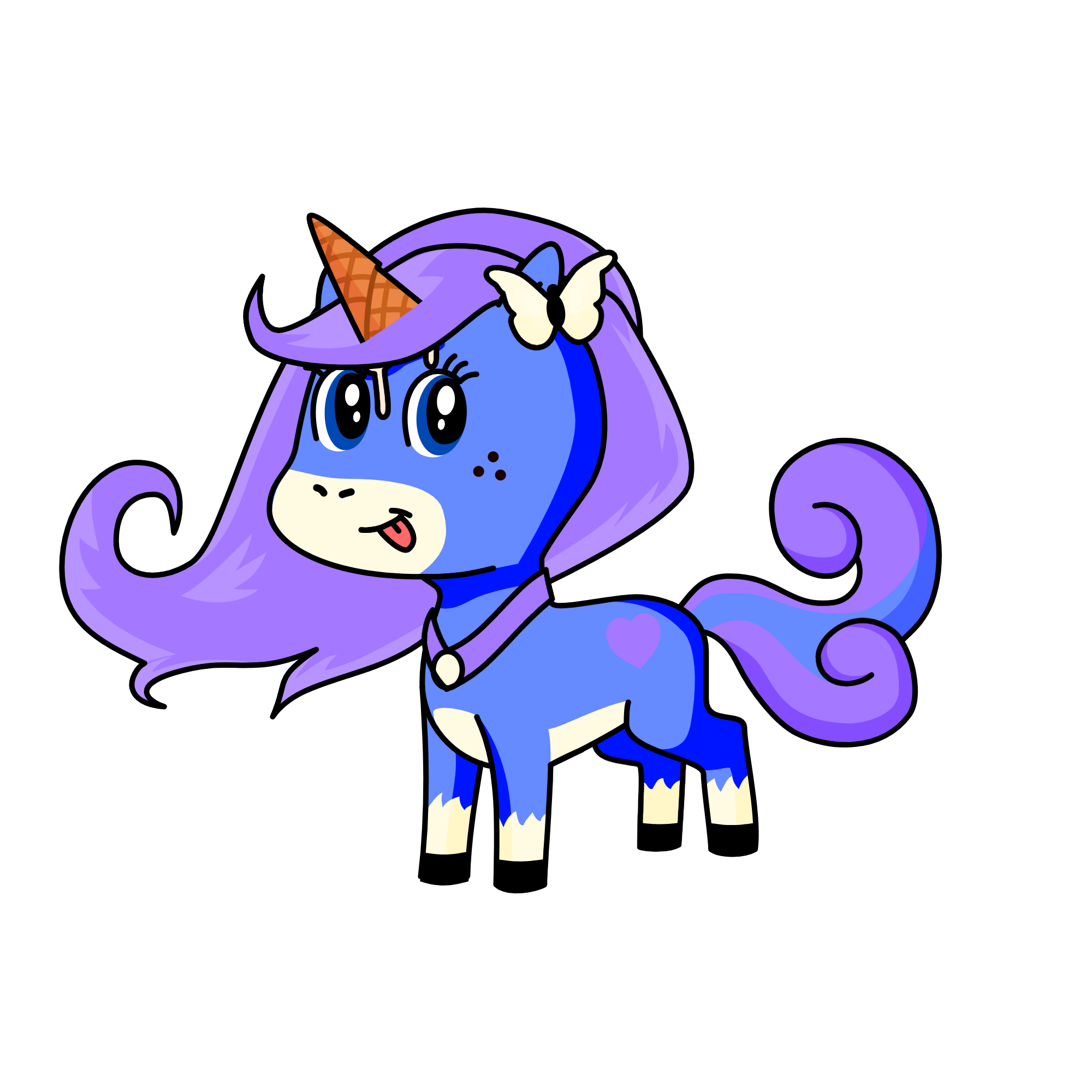 Blueberry, the unicorn