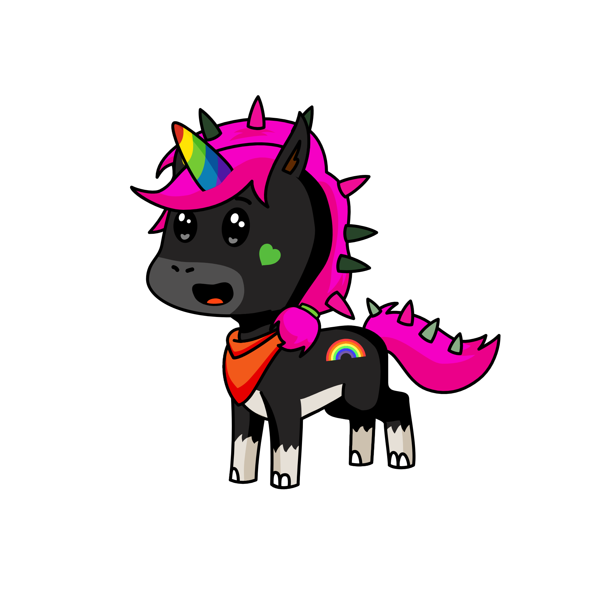 Spikey, the unicorn
