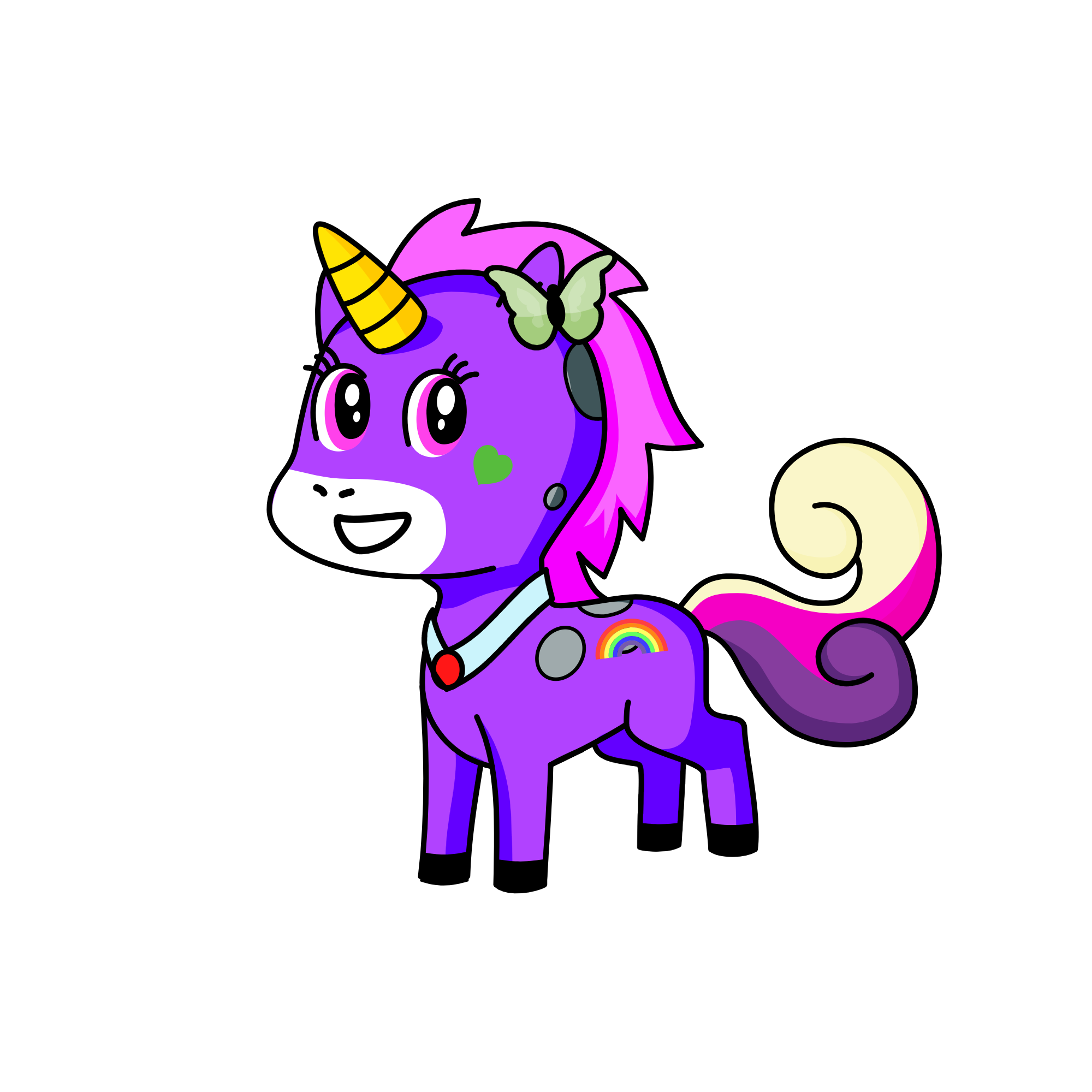Rainbow Sass, the unicorn