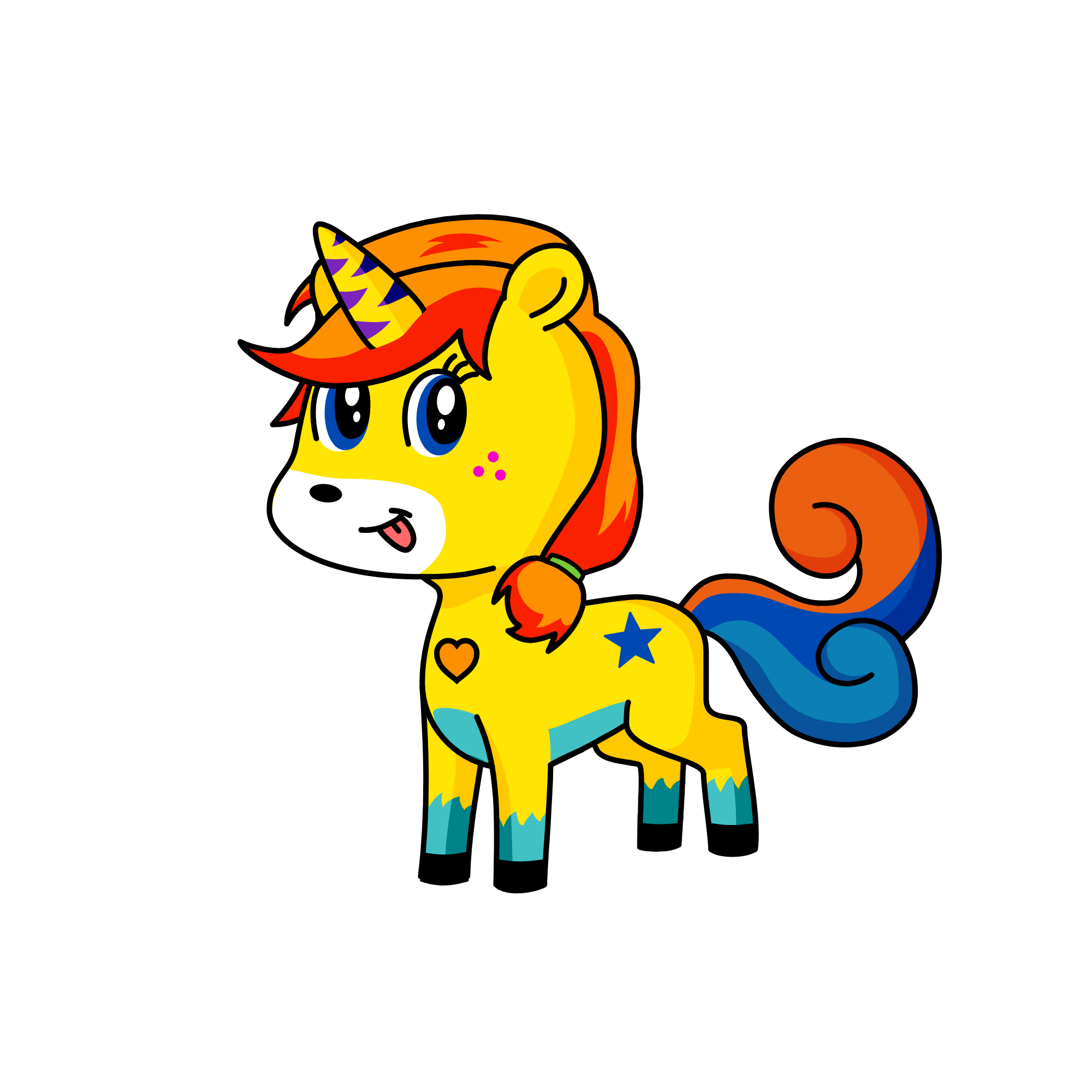 Awesome glitter horse, the unicorn