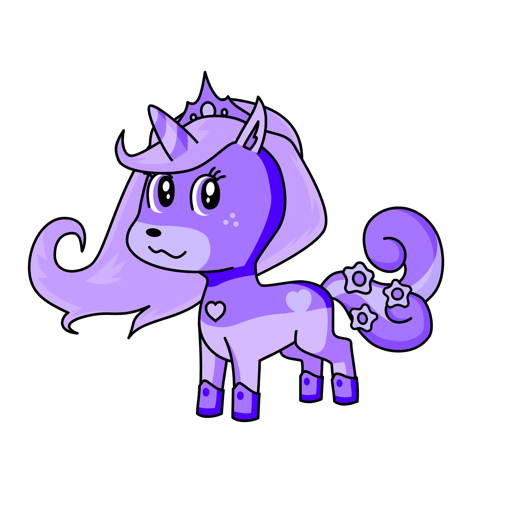 pretty purple, the unicorn
