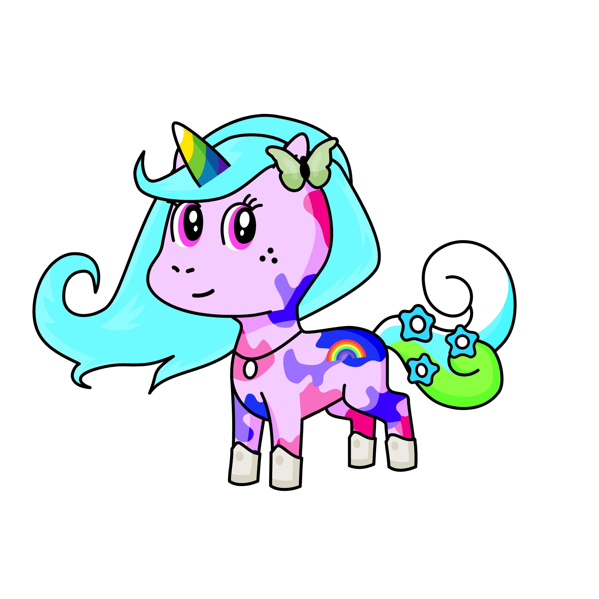 Rainbow, the unicorn