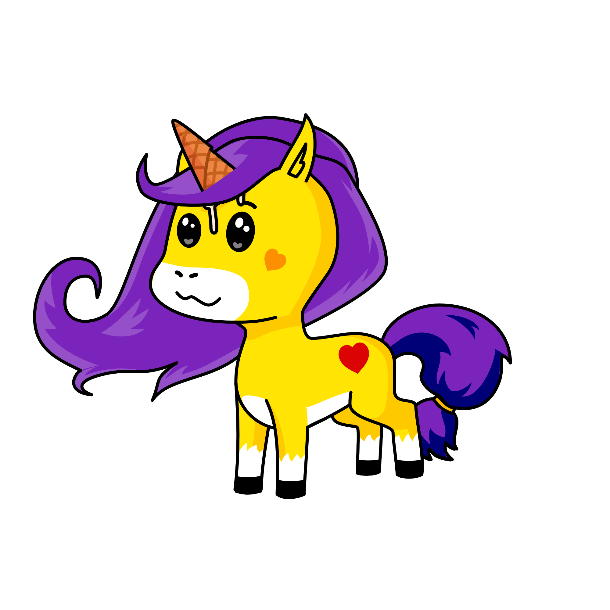 cute, the unicorn