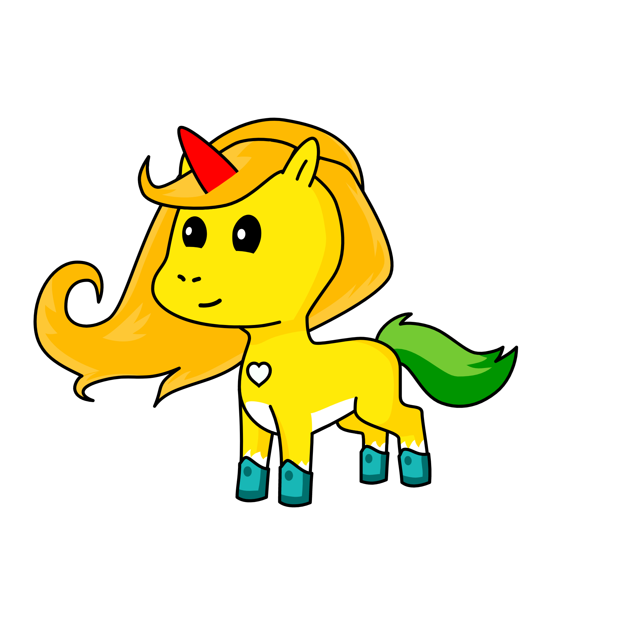 Rainbow, the unicorn