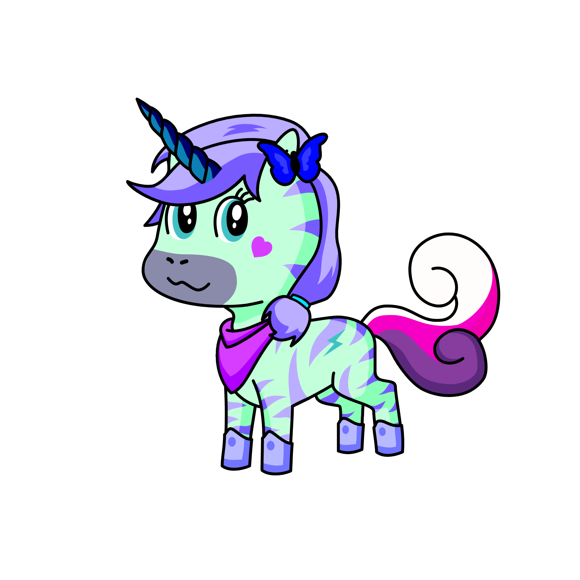 Snow Tiger Baby, the unicorn