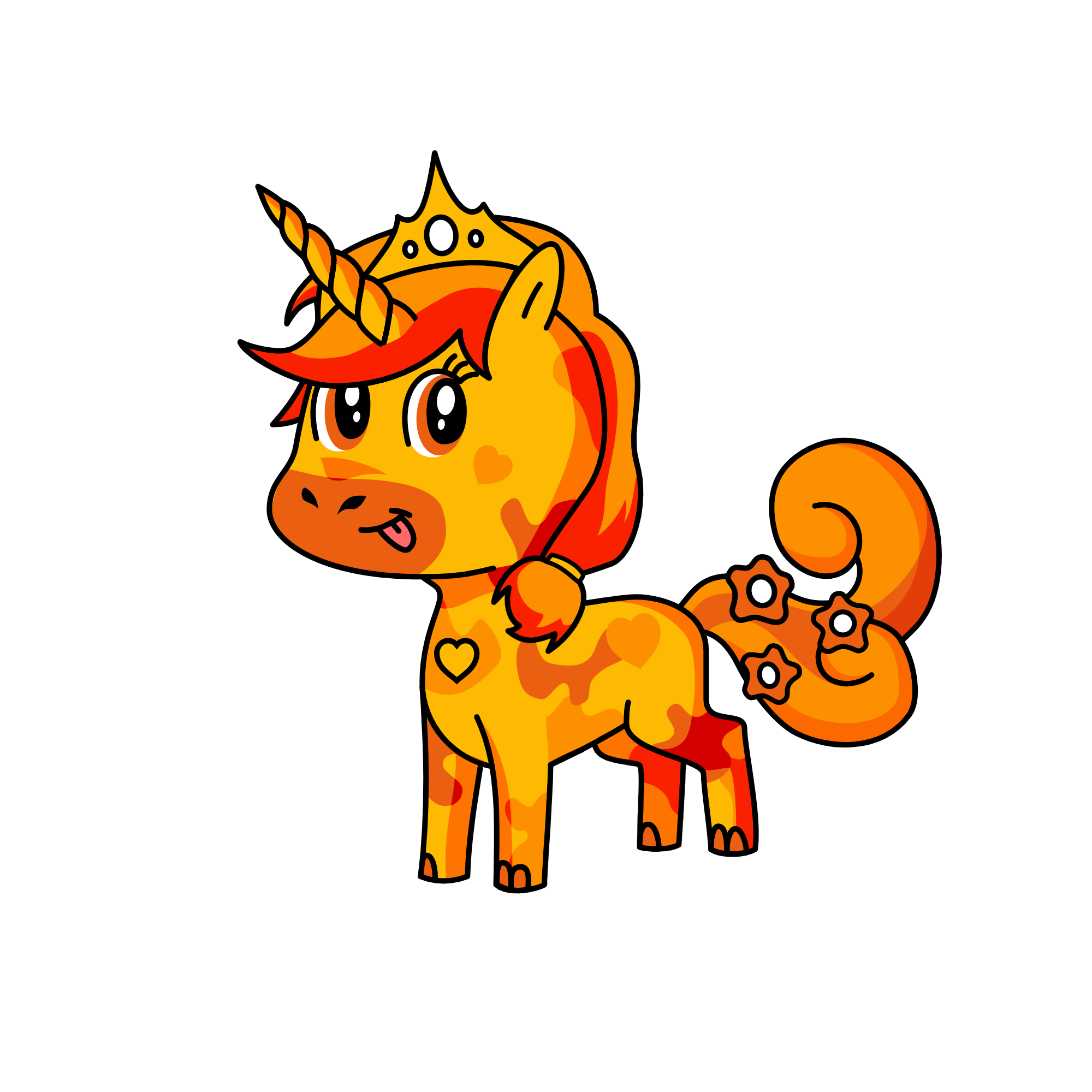 Orange, the unicorn