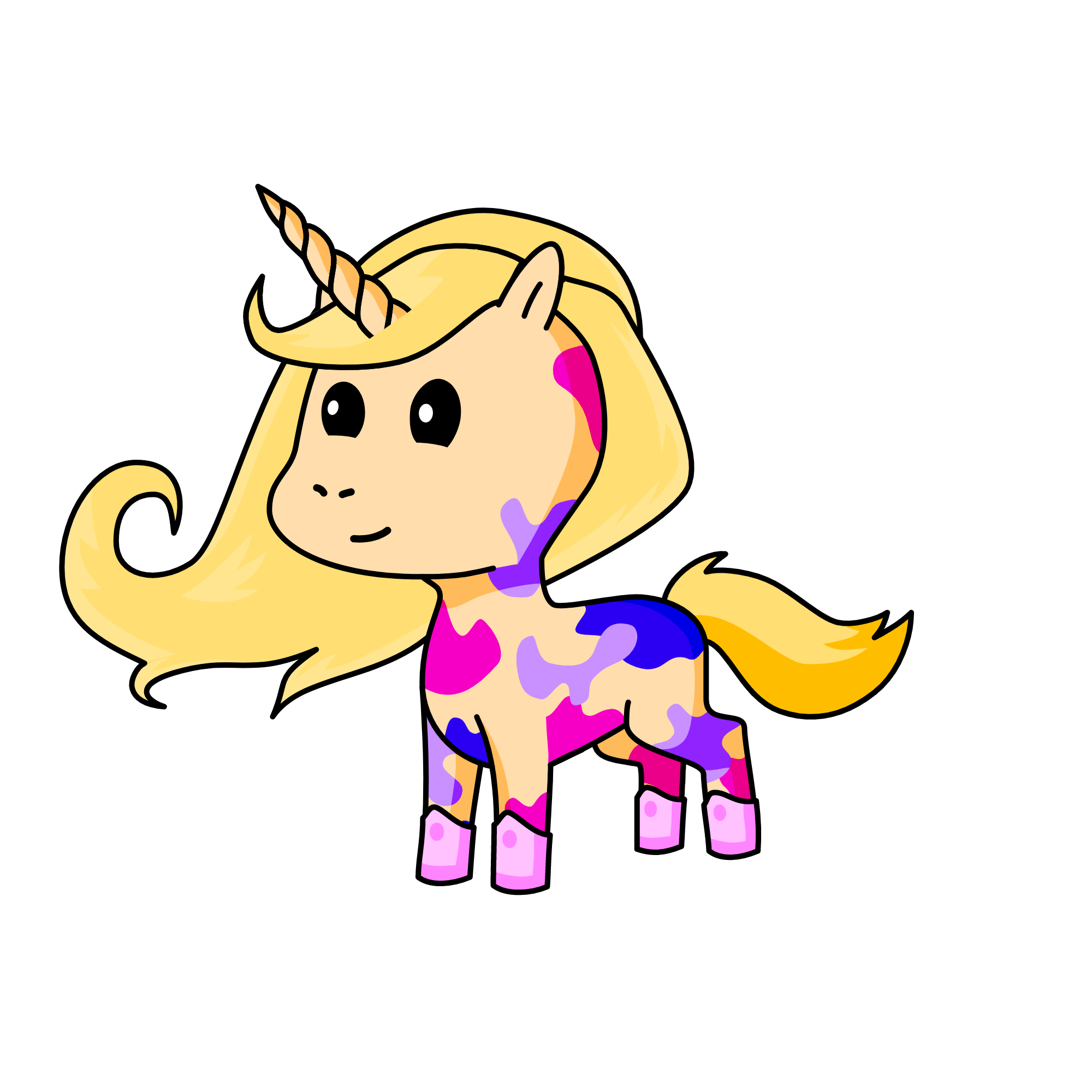 love everything and care for people, the unicorn