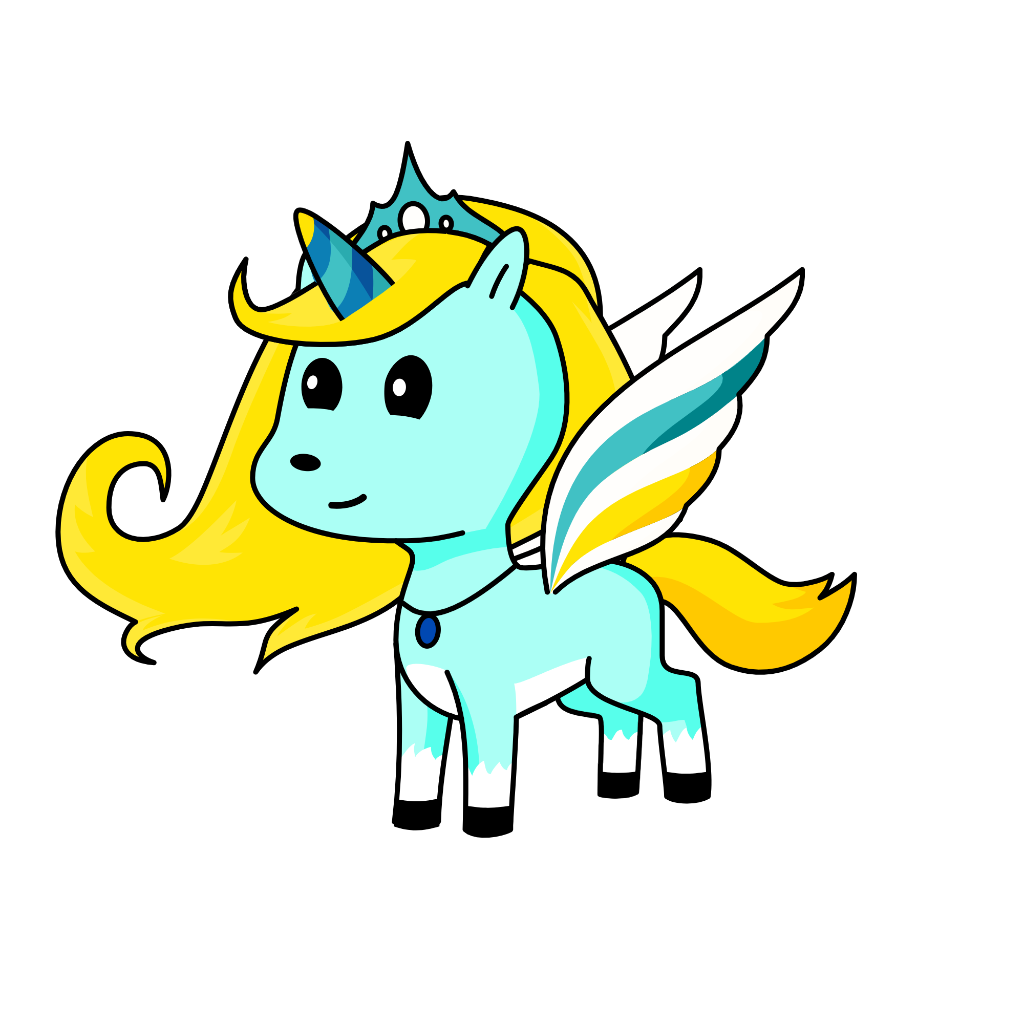 Lily princess of the sky, the unicorn