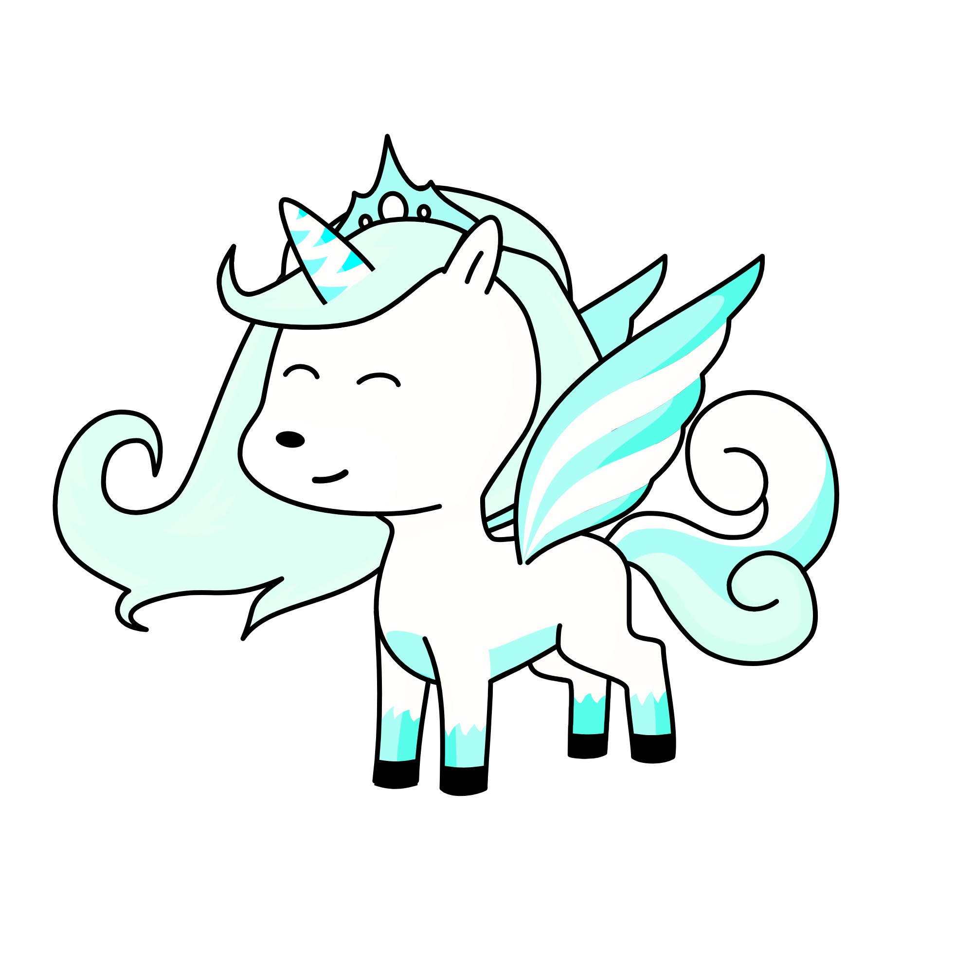 Amy princess of Snow, the unicorn