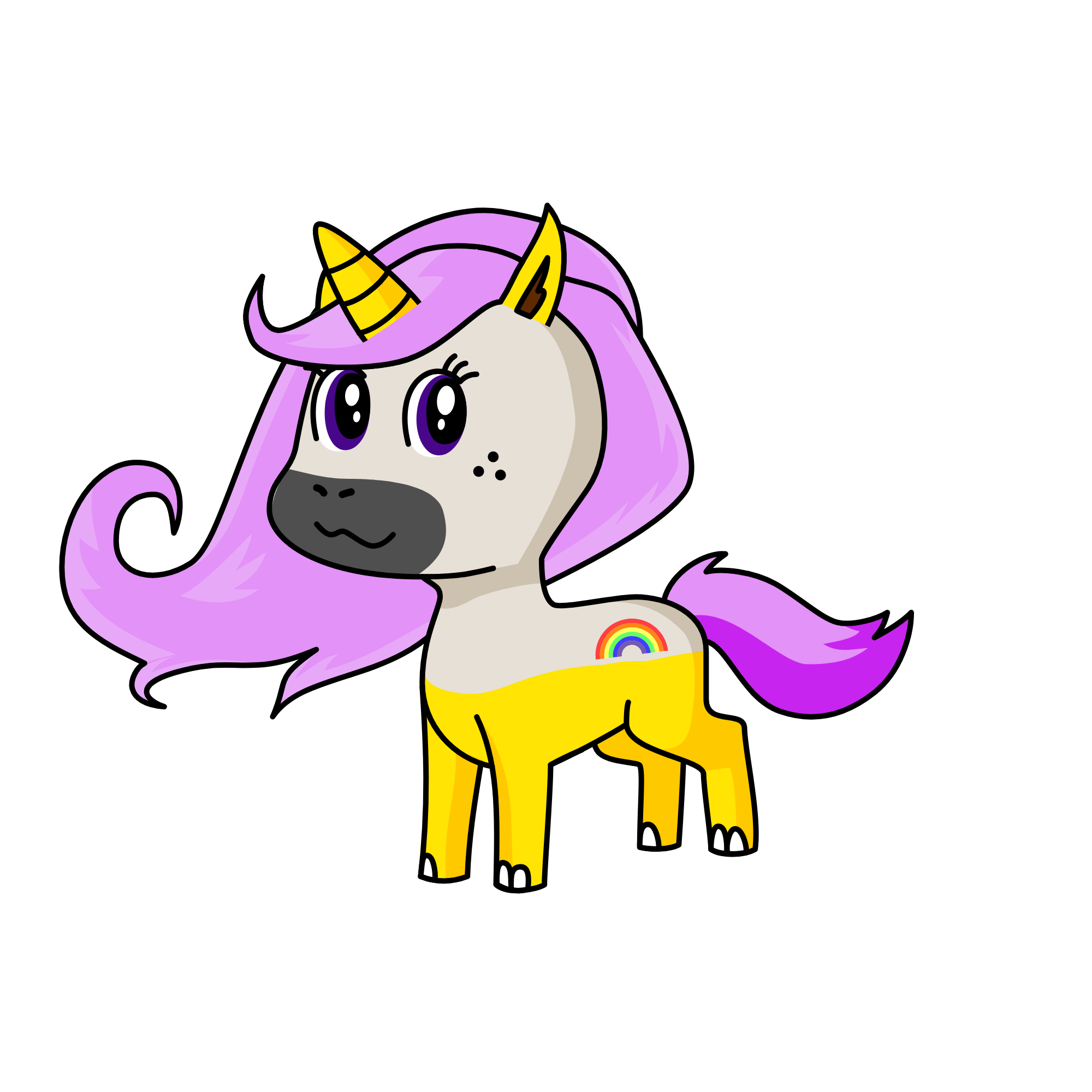 Fuffershy, the unicorn