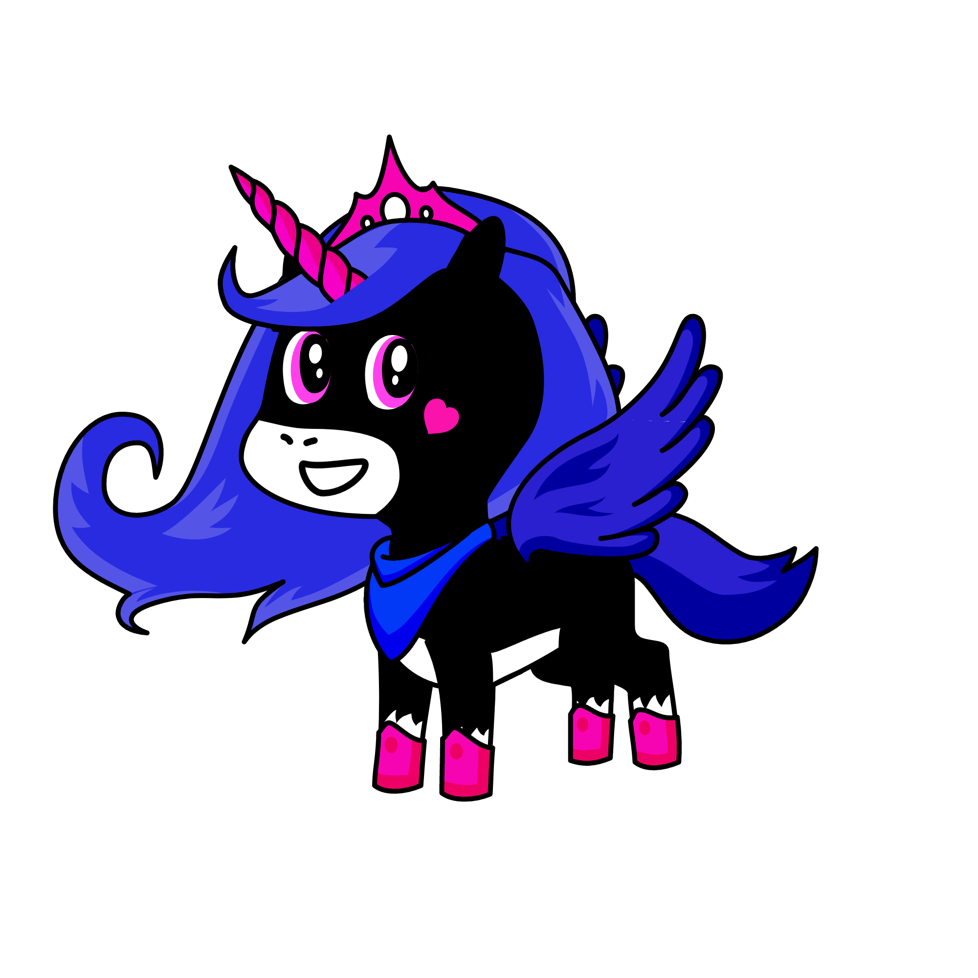 blackenddatnight._.unicorns🖤💕💙, the unicorn