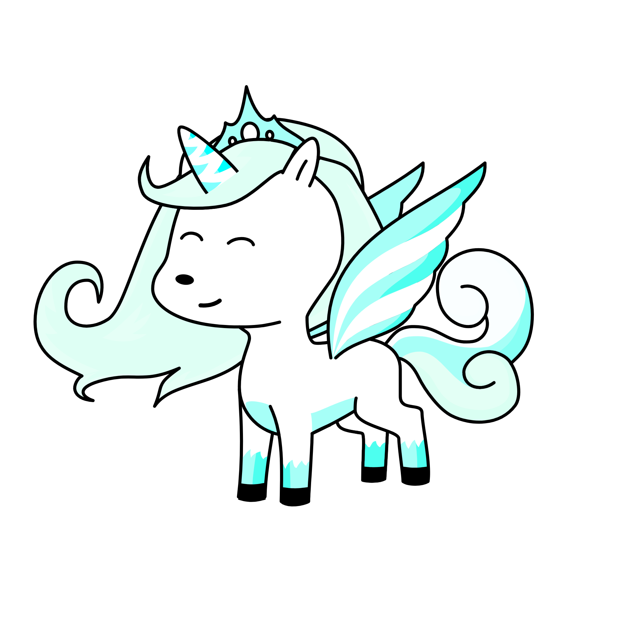 Amy princess of Snow, the unicorn