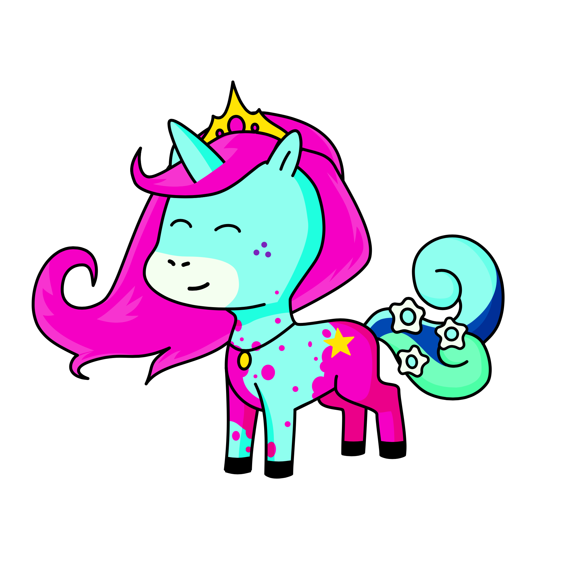 Princes Uni, the unicorn
