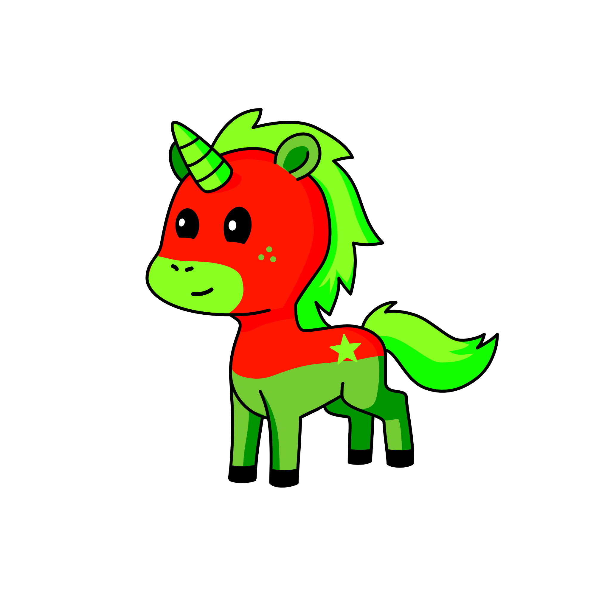 Watermelon, the unicorn