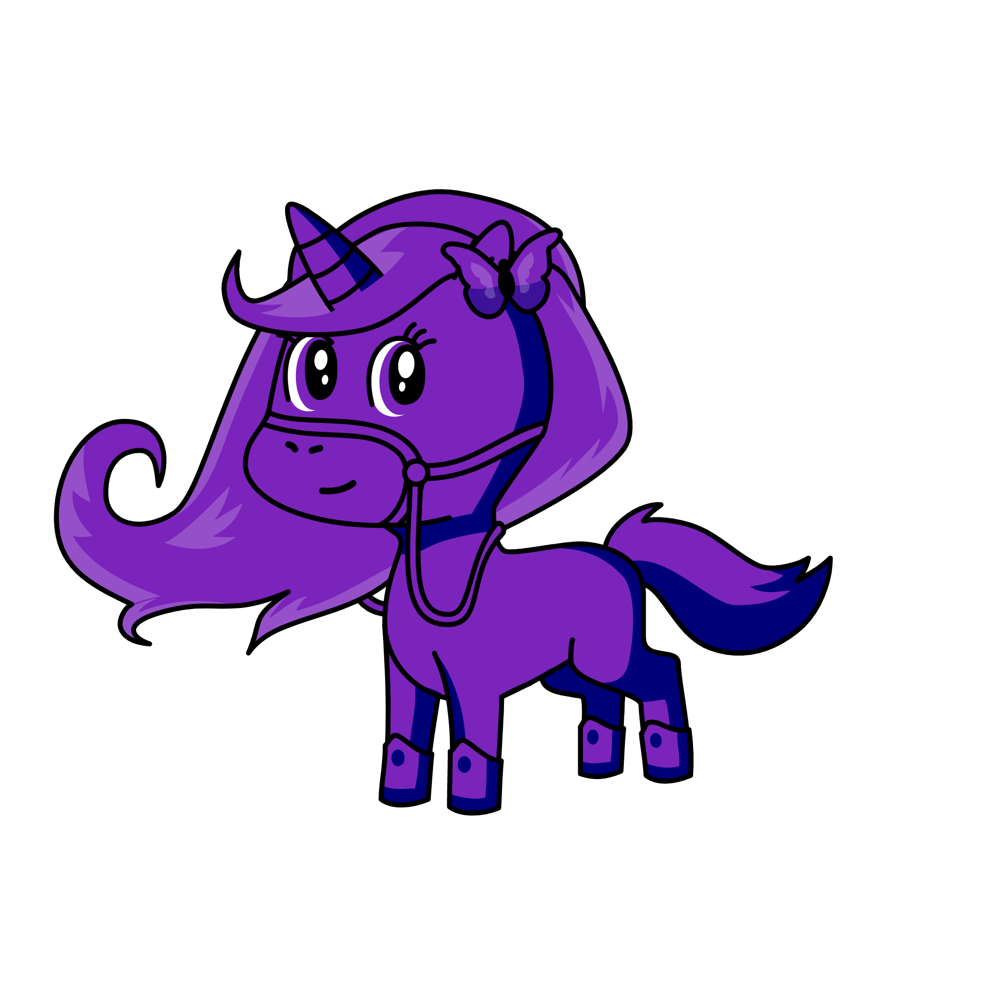 Purple, the unicorn