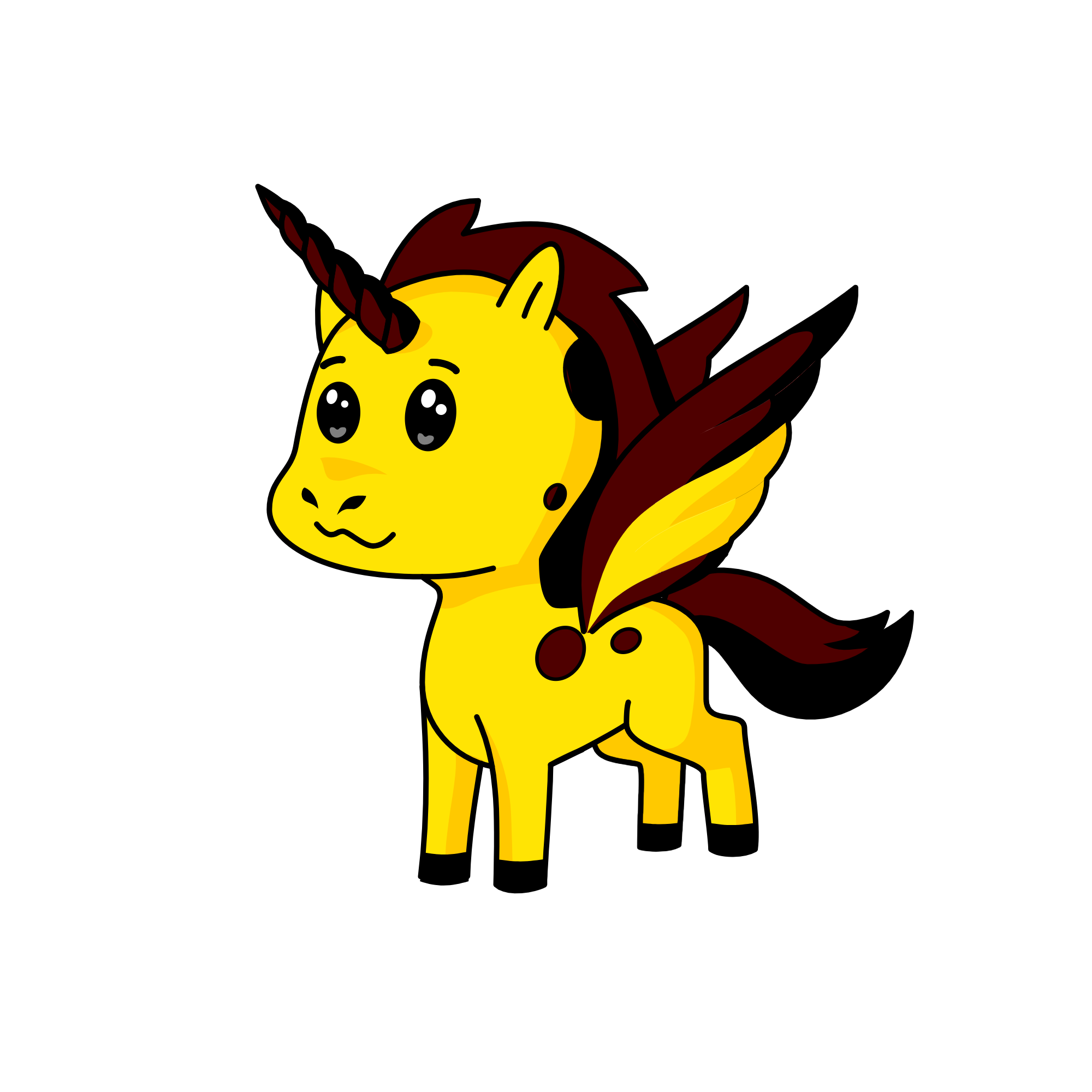 geraffi wif wings!, the unicorn