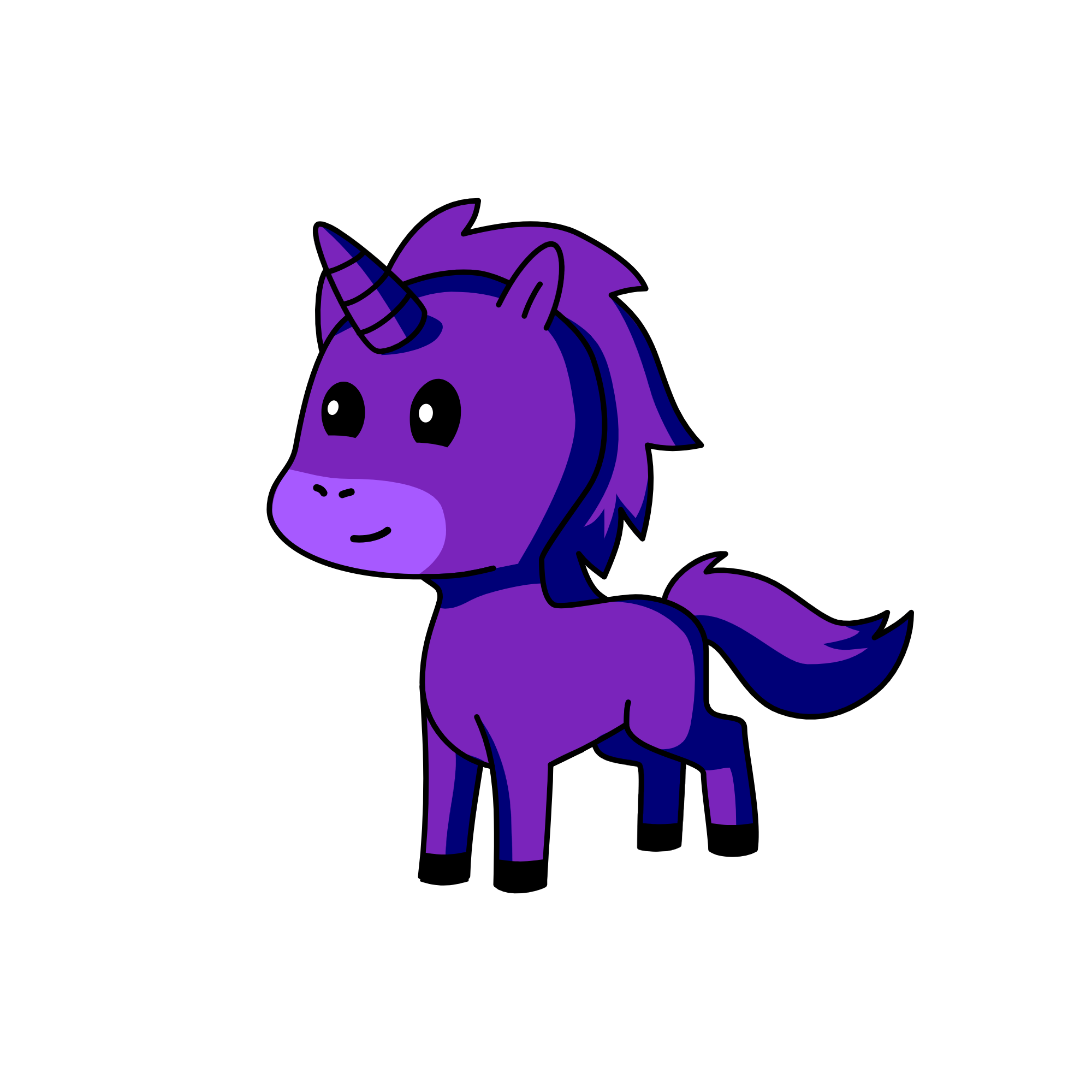 Purple, the unicorn