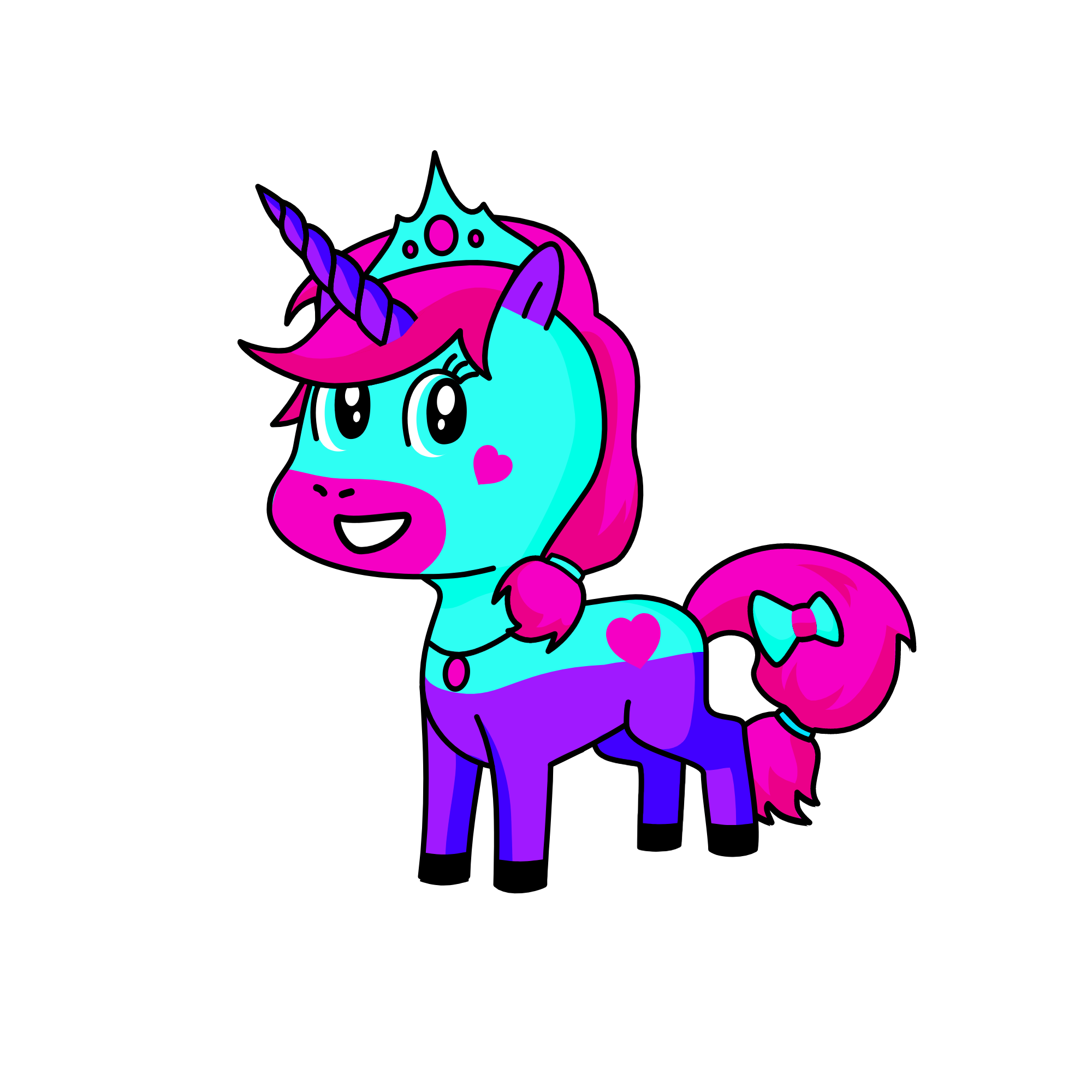 rain bow, the unicorn