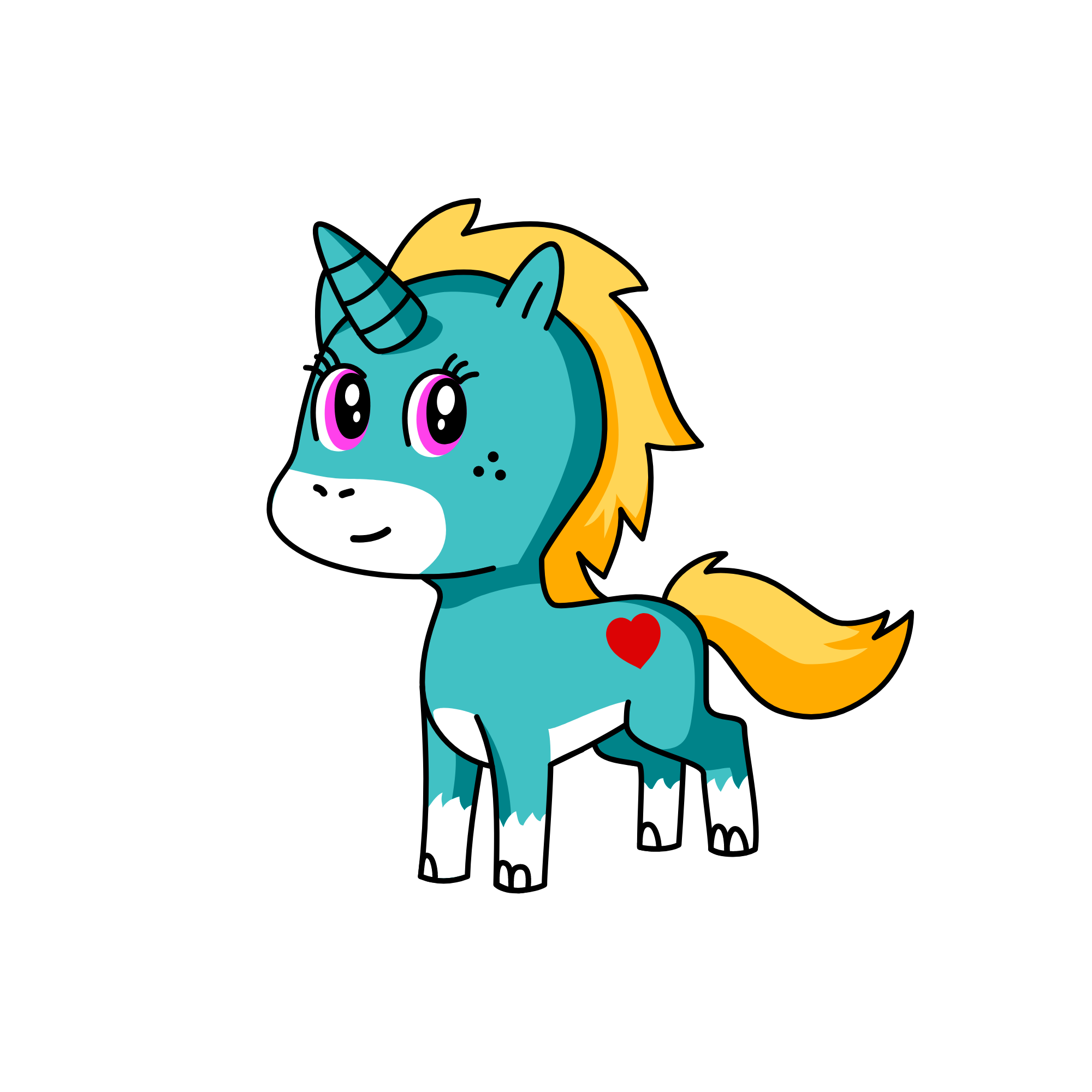 elpahant, the unicorn