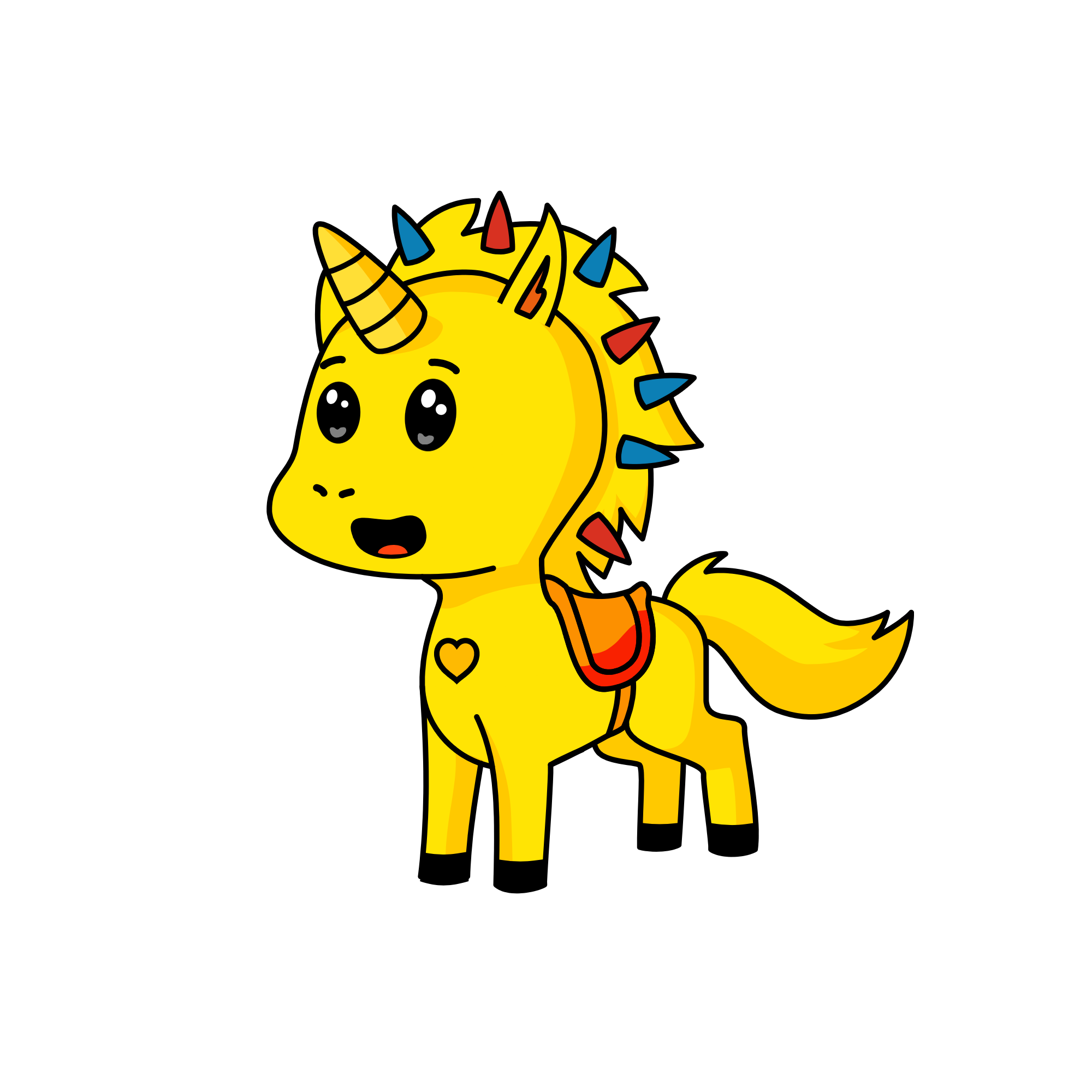 Sunny. Sunset. Shin., the unicorn