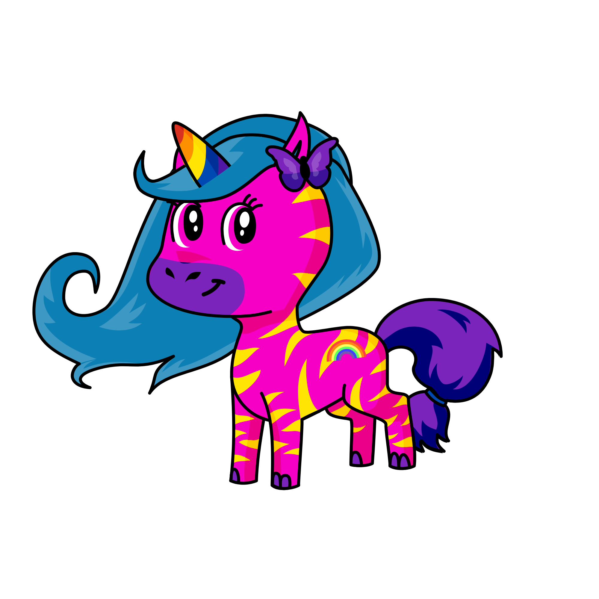 Rainbow, the unicorn